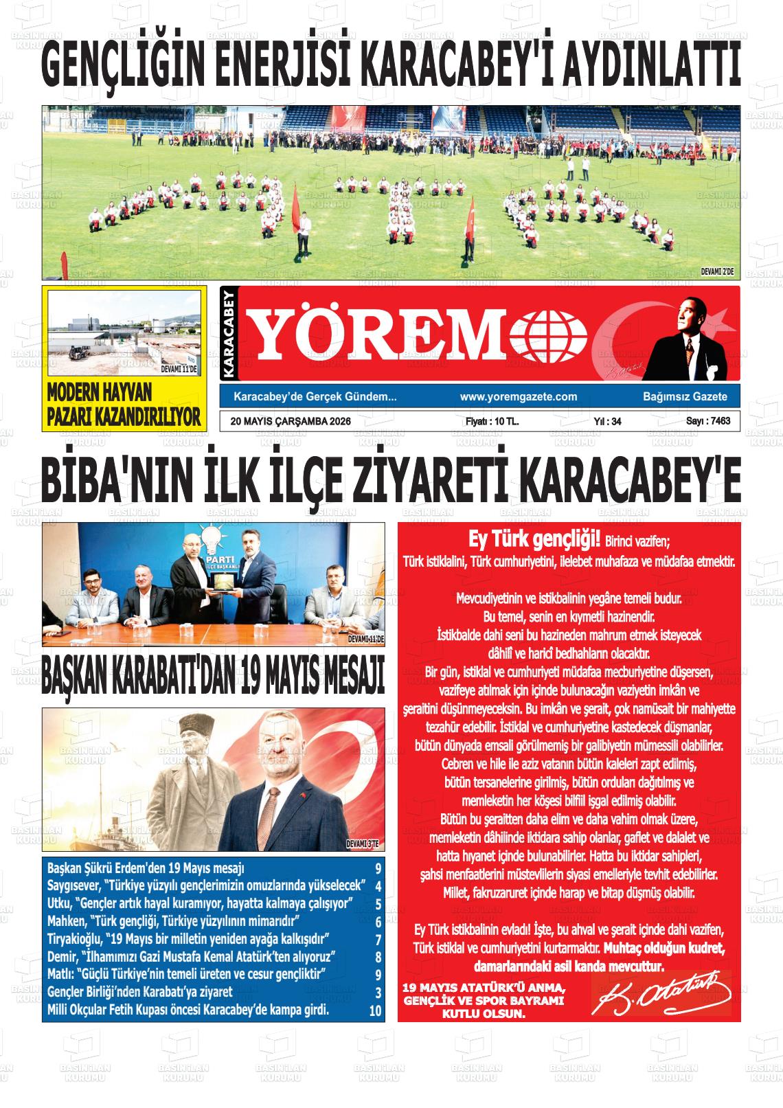 Bursa Karacabeyyorem 20.05.2026