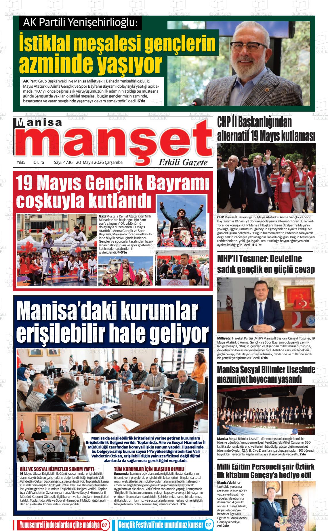 Manisa Manset 20.05.2026