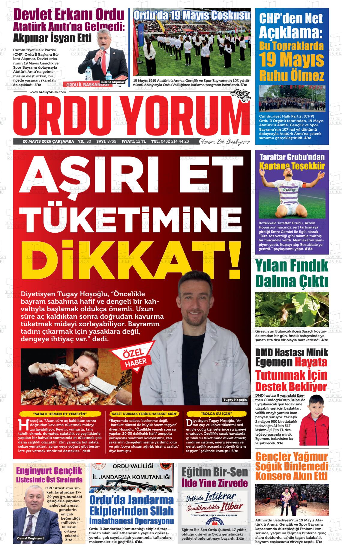 Ordu Yorum 20.05.2026