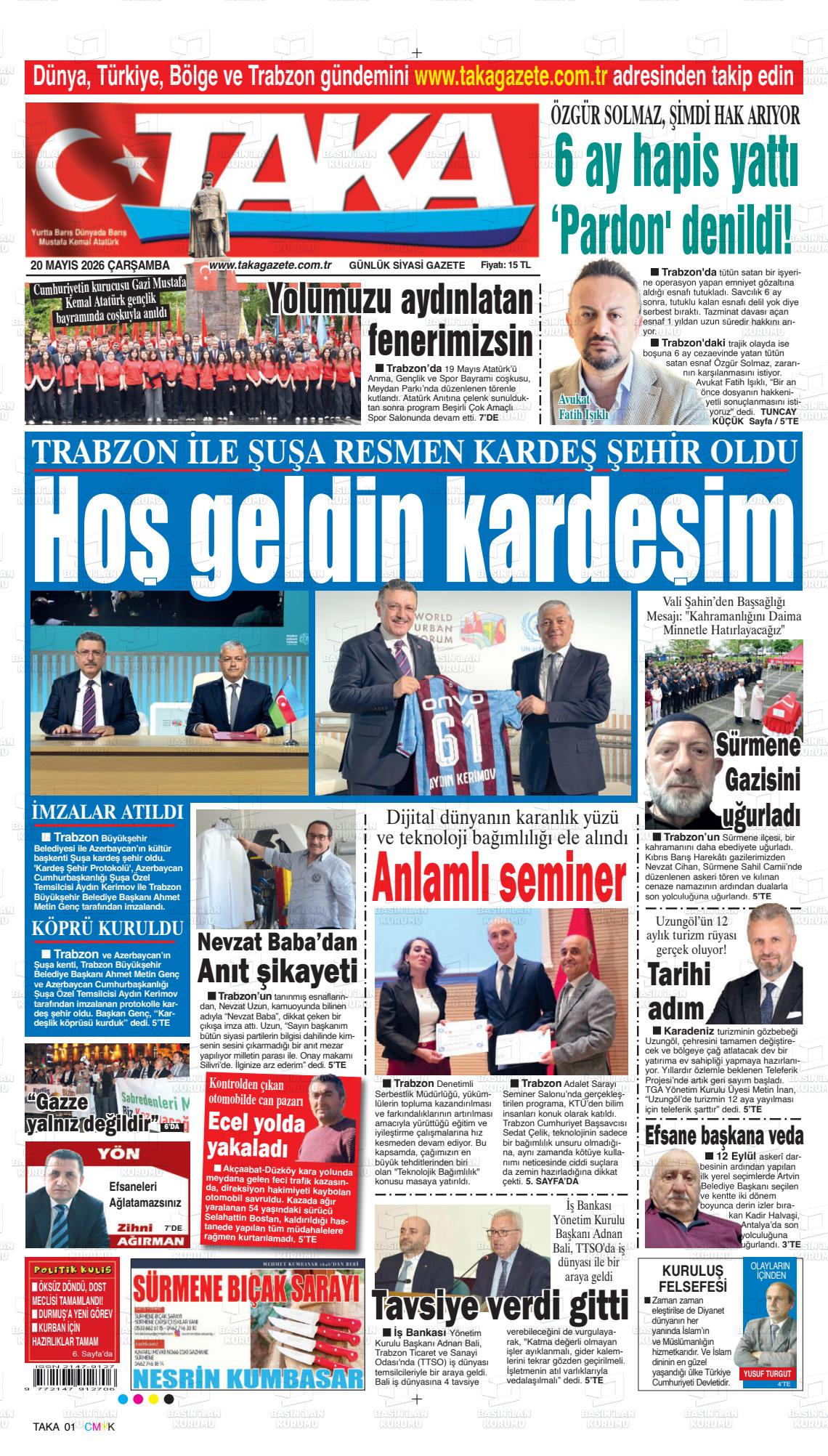 Trabzon Taka 20.05.2026