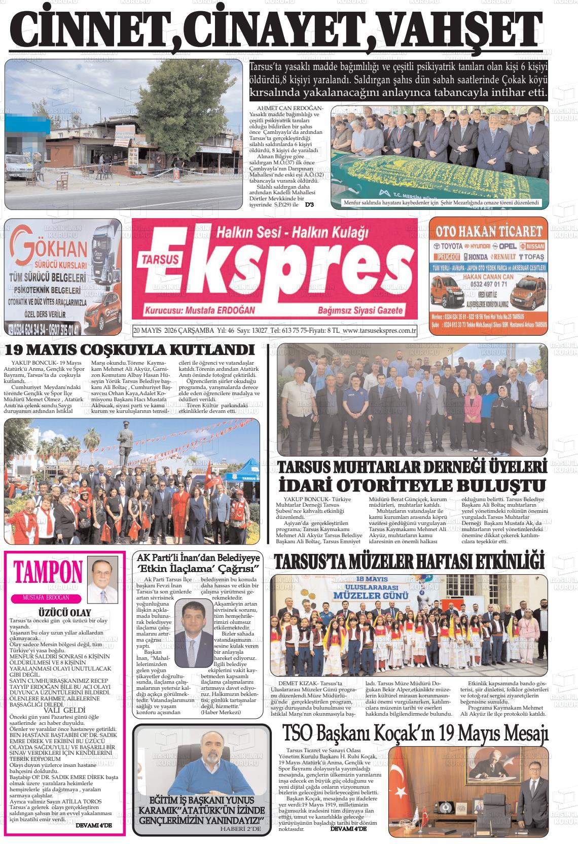 Mersin Tarsusekspres 20.05.2026