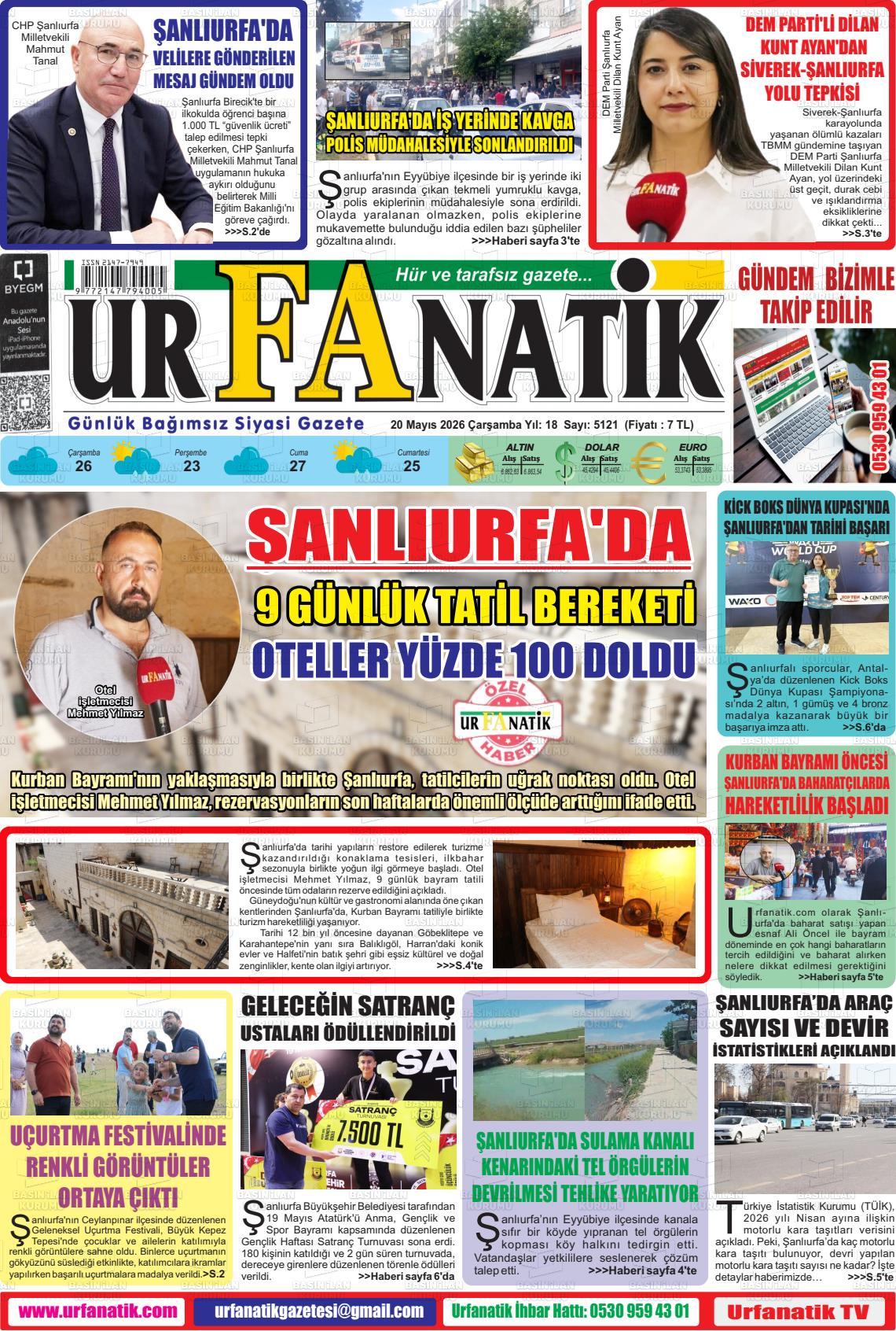 Sanliurfa Urfanatik 20.05.2026