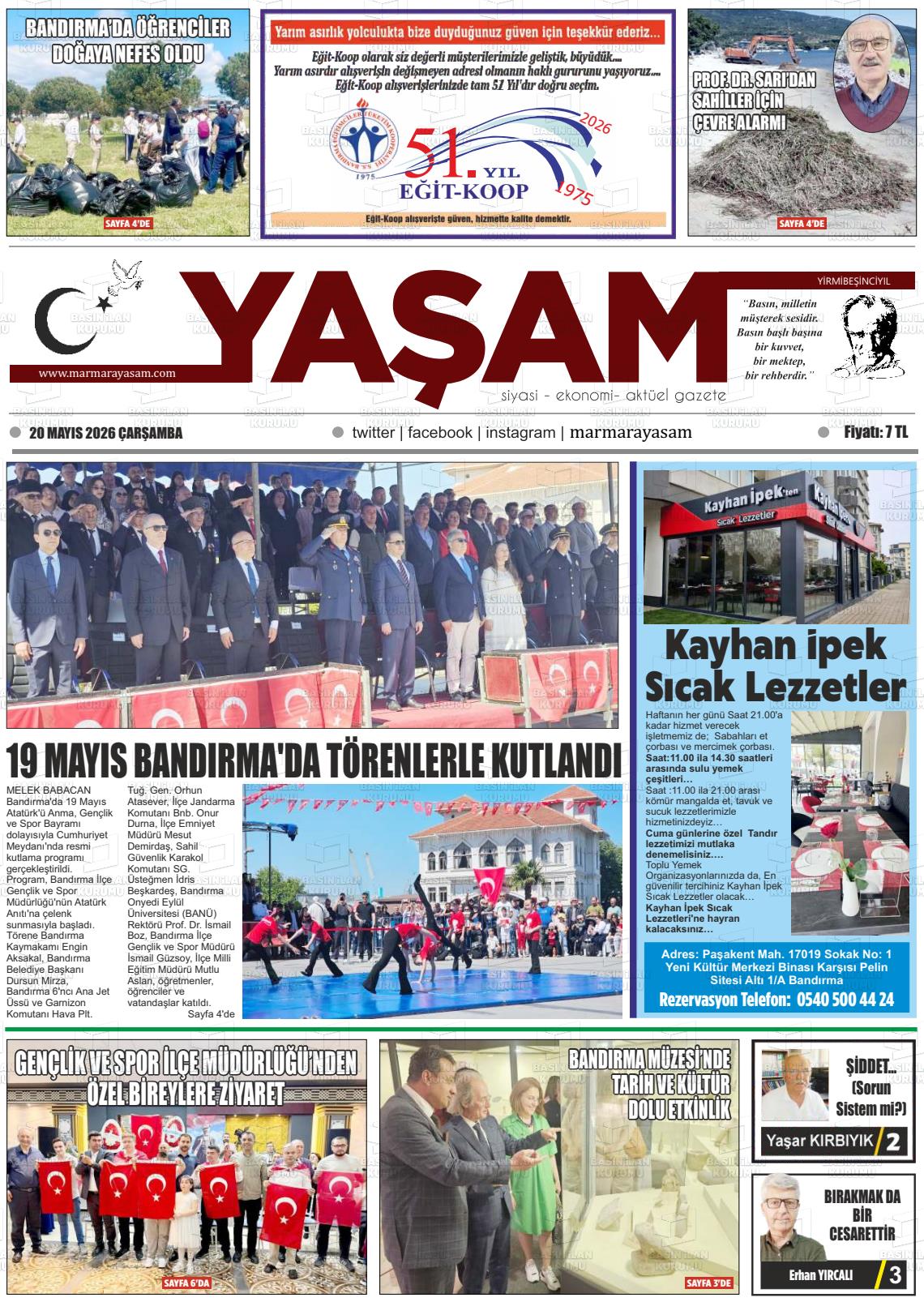 Canakkale Yasam 20.05.2026
