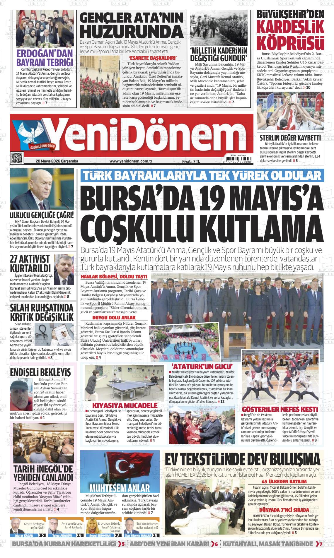 Bursa Yenidonem 20.05.2026