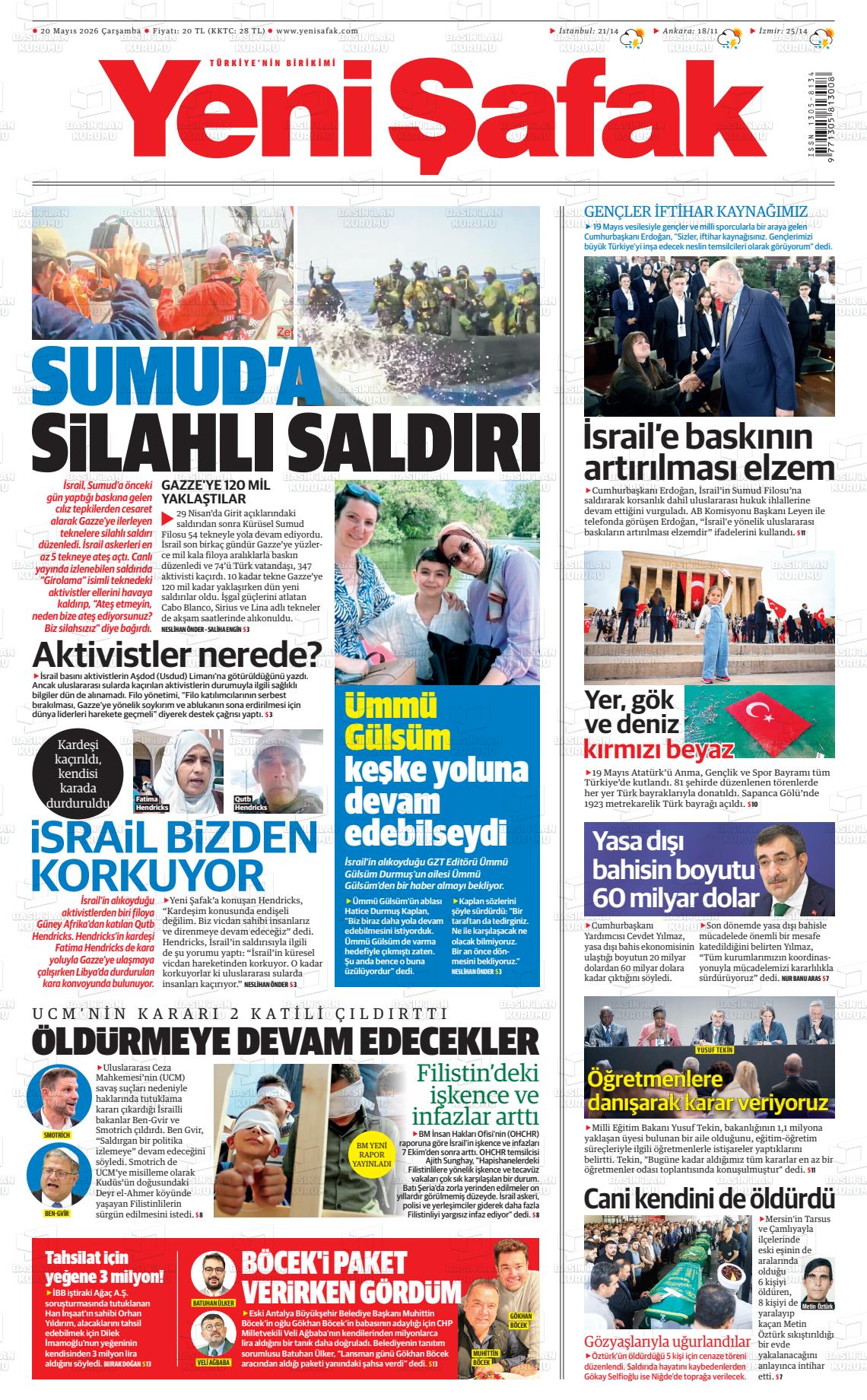 Yeni Şafak Gazetesi 20.05.2026
