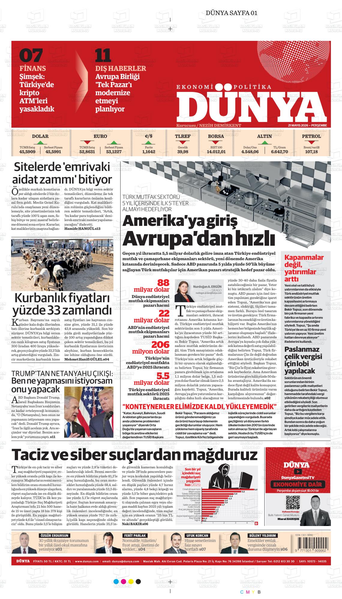 Dünya Gazetesi 21.05.2026