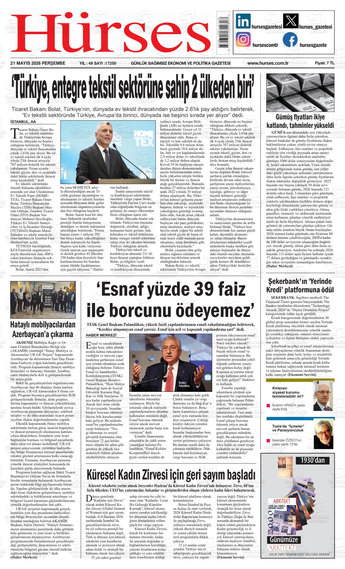 Hürses Gazetesi 21.05.2026