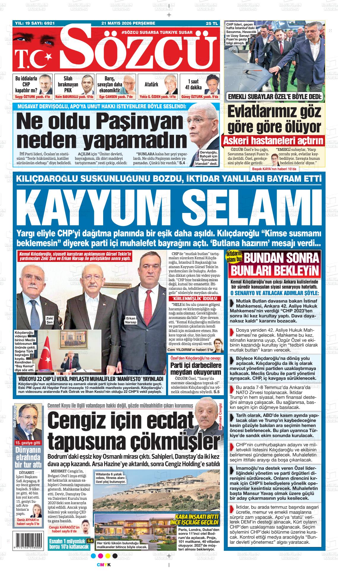 Sözcü Gazetesi 21.05.2026
