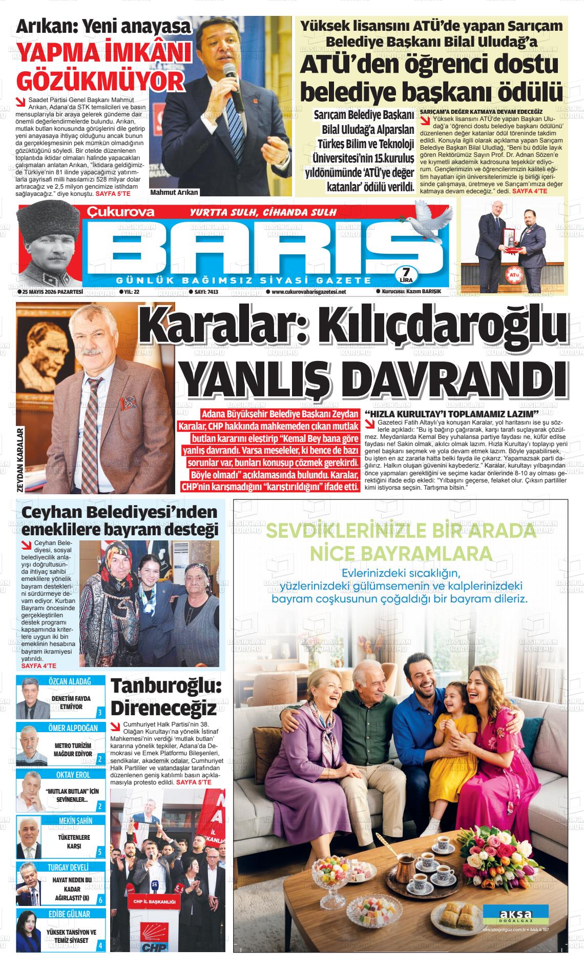 Adana Cukurovabaris 25.05.2026