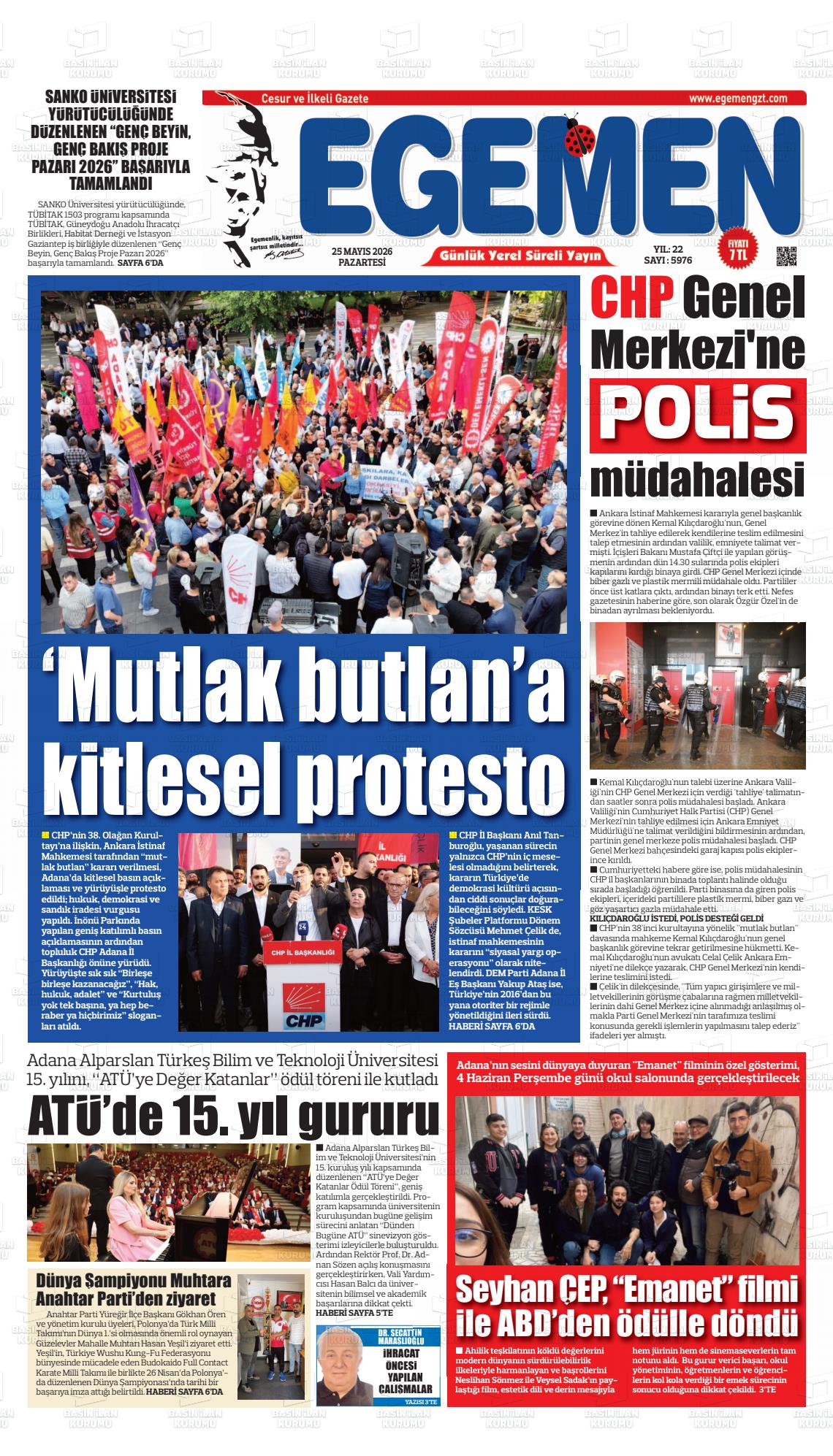 Adana Egemen 25.05.2026