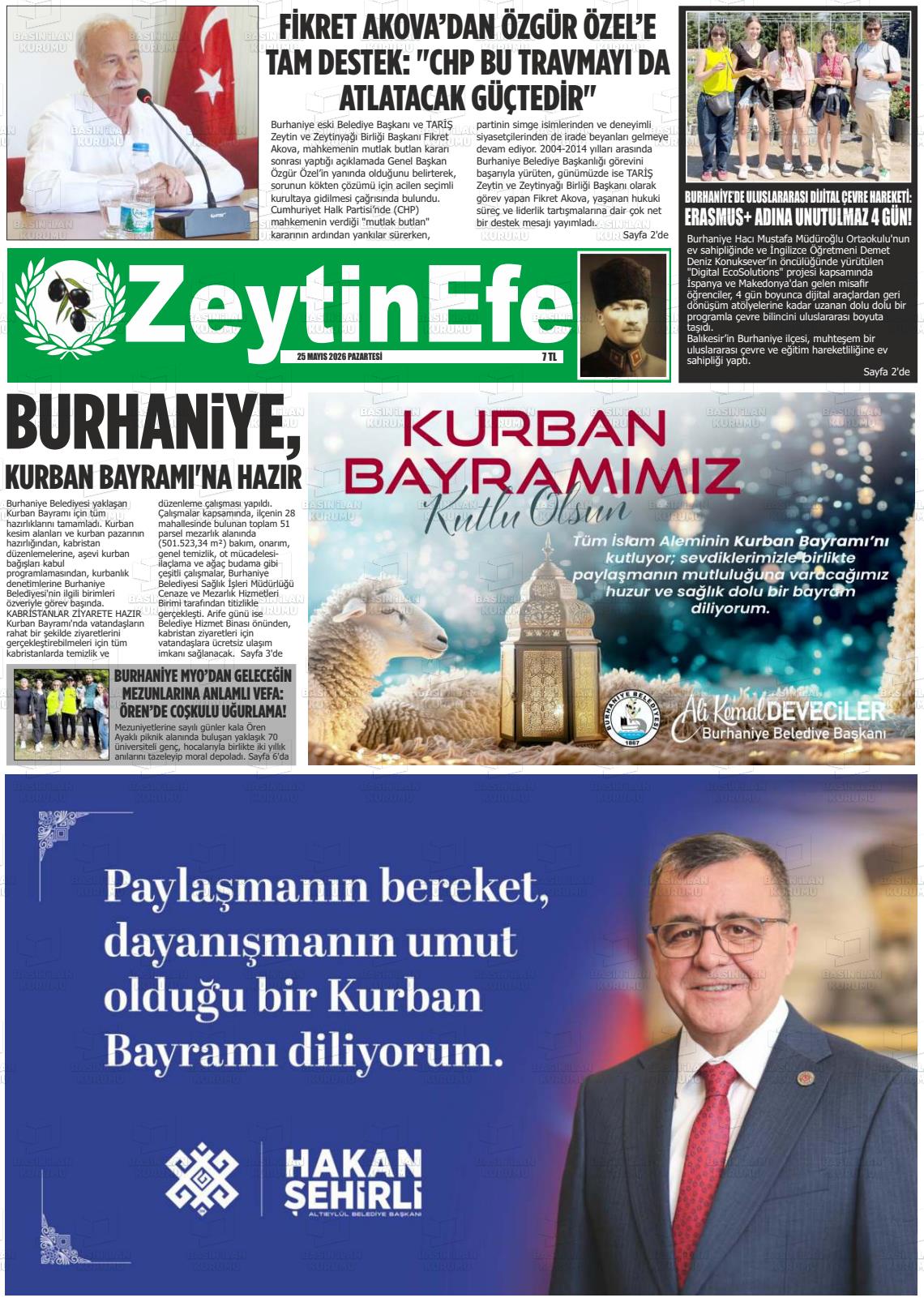 Balikesir Zeytinefe 25.05.2026
