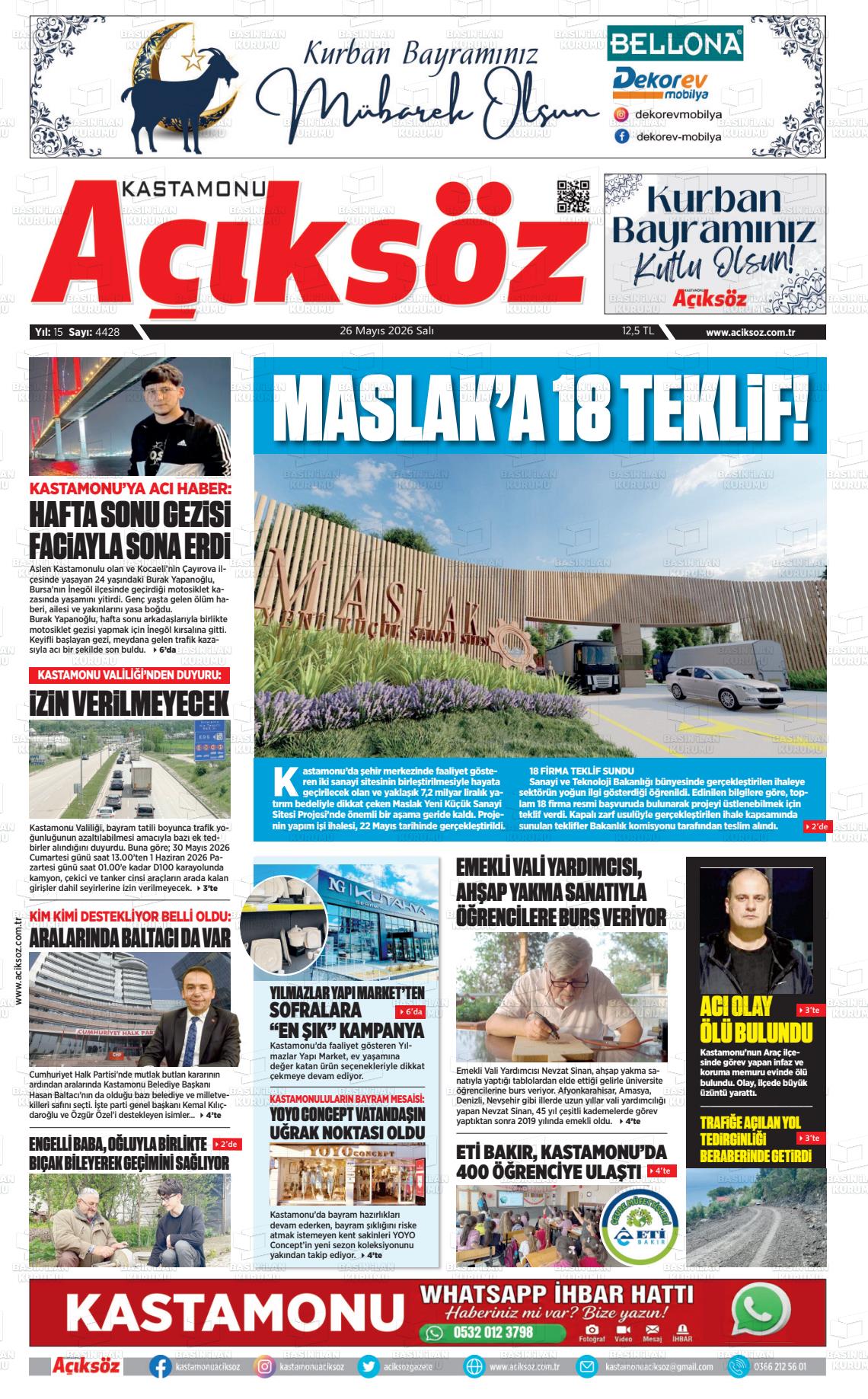Kastamonu Aciksoz 26.05.2026