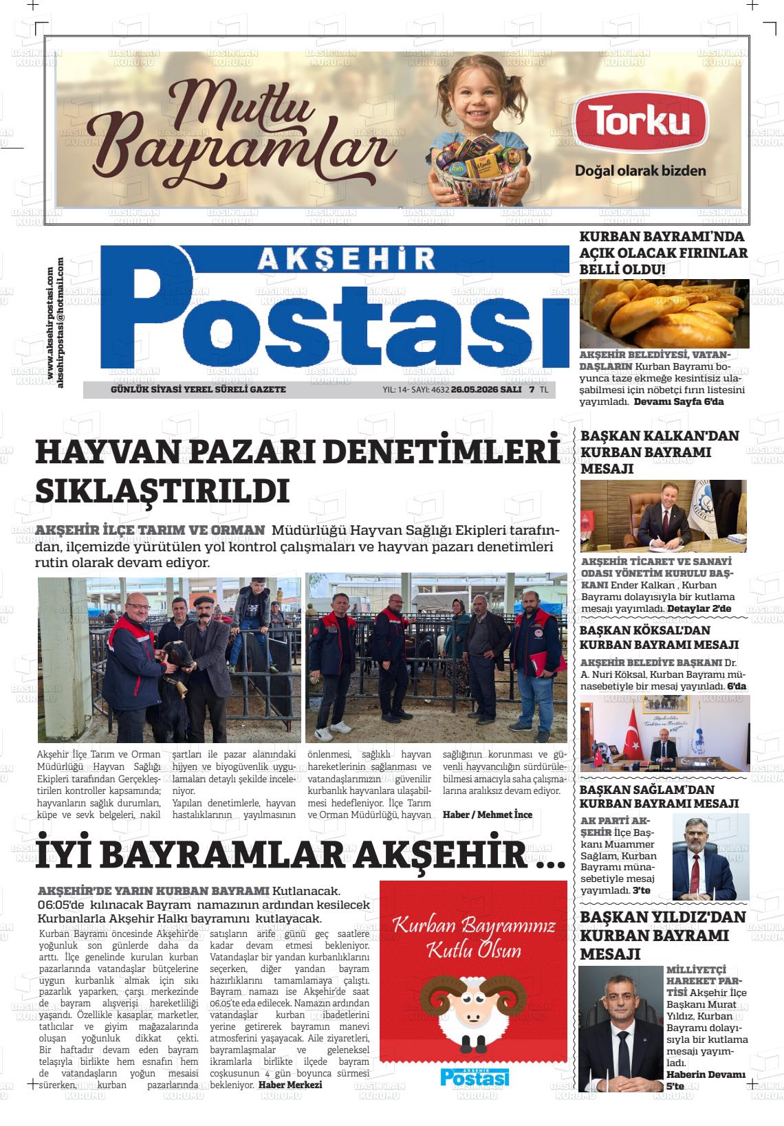 Konya Aksehirpostasi 26.05.2026