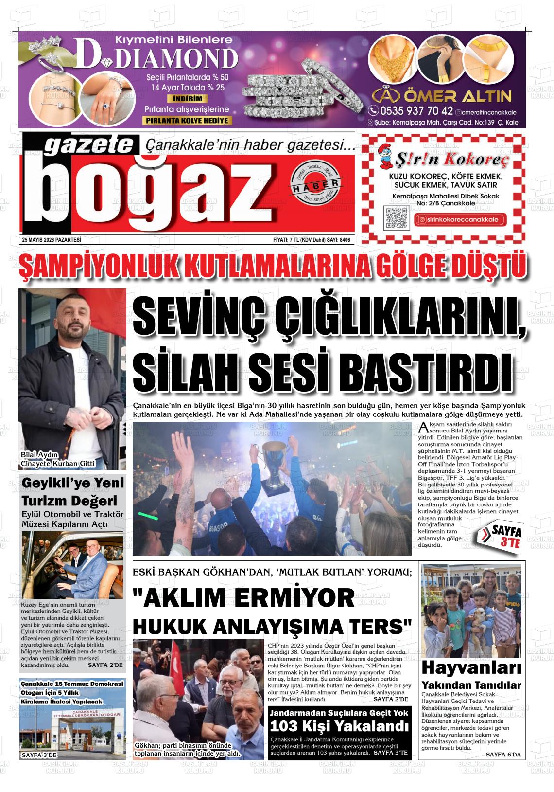 Canakkale Bogaz 26.05.2026