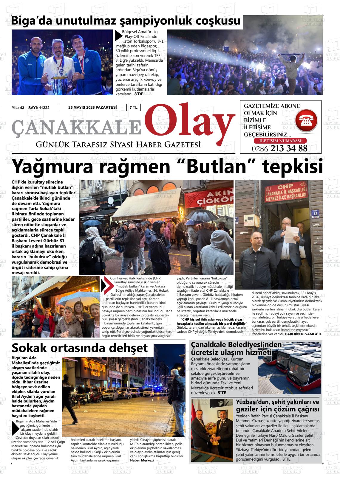 Canakkale Olay 26.05.2026