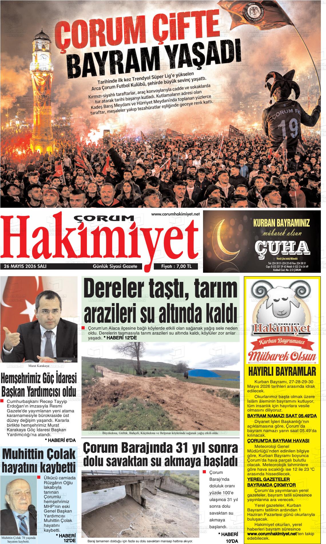 Corum Hakimiyet 26.05.2026