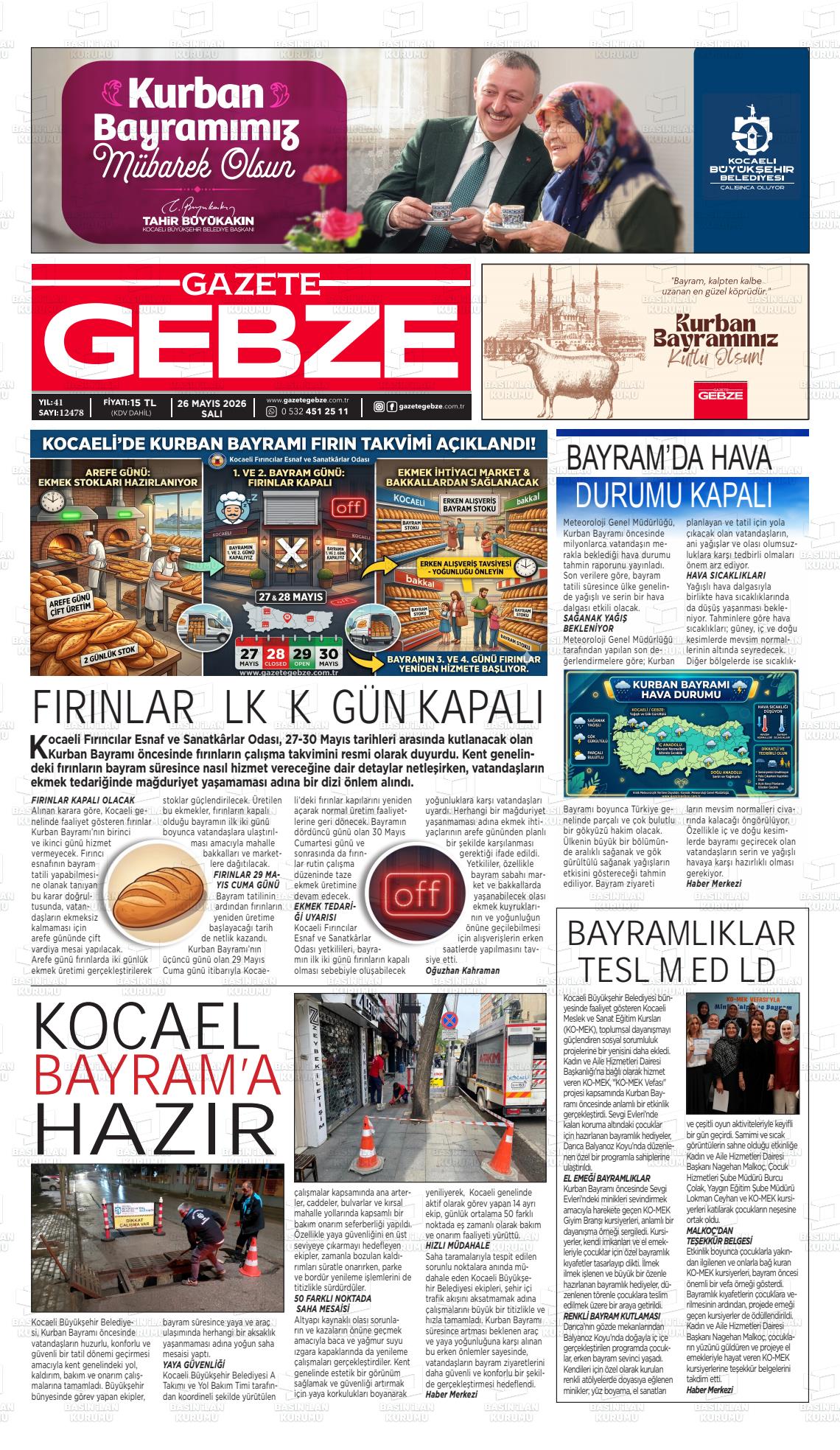 Kocaeli Gebze 26.05.2026