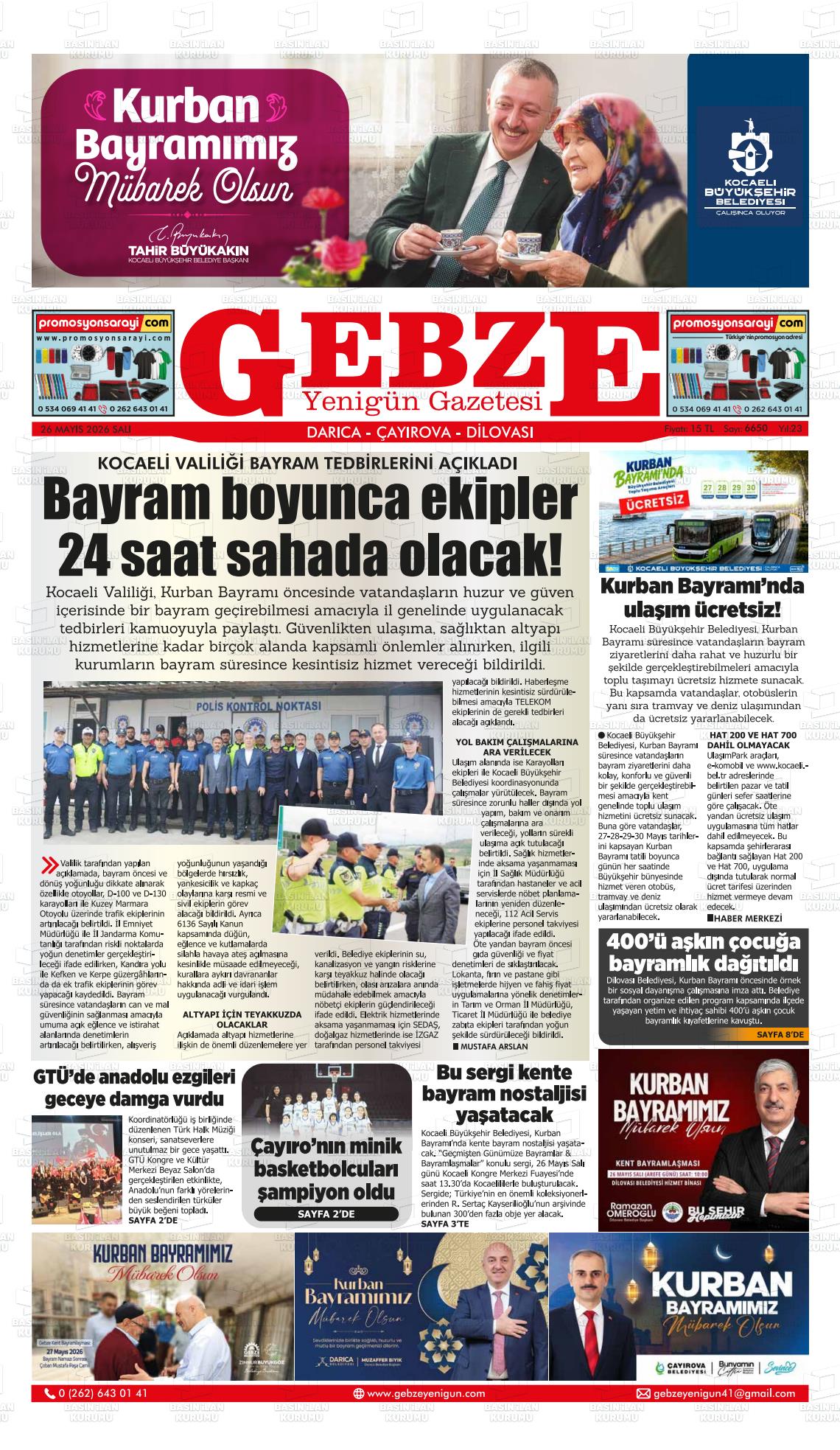 Kocaeli Gebzeyenigun 26.05.2026