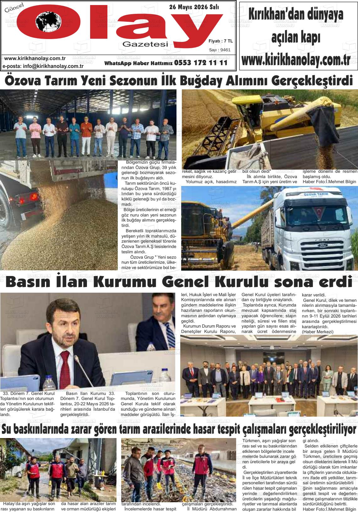 Hatay Guncelolay 26.05.2026