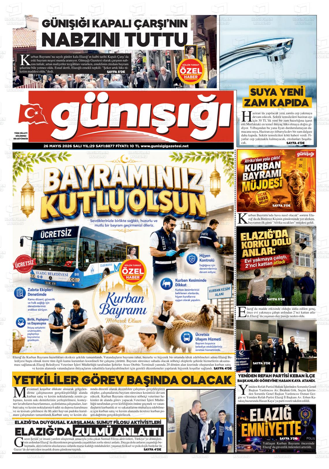 Elazig Gunisigi 26.05.2026