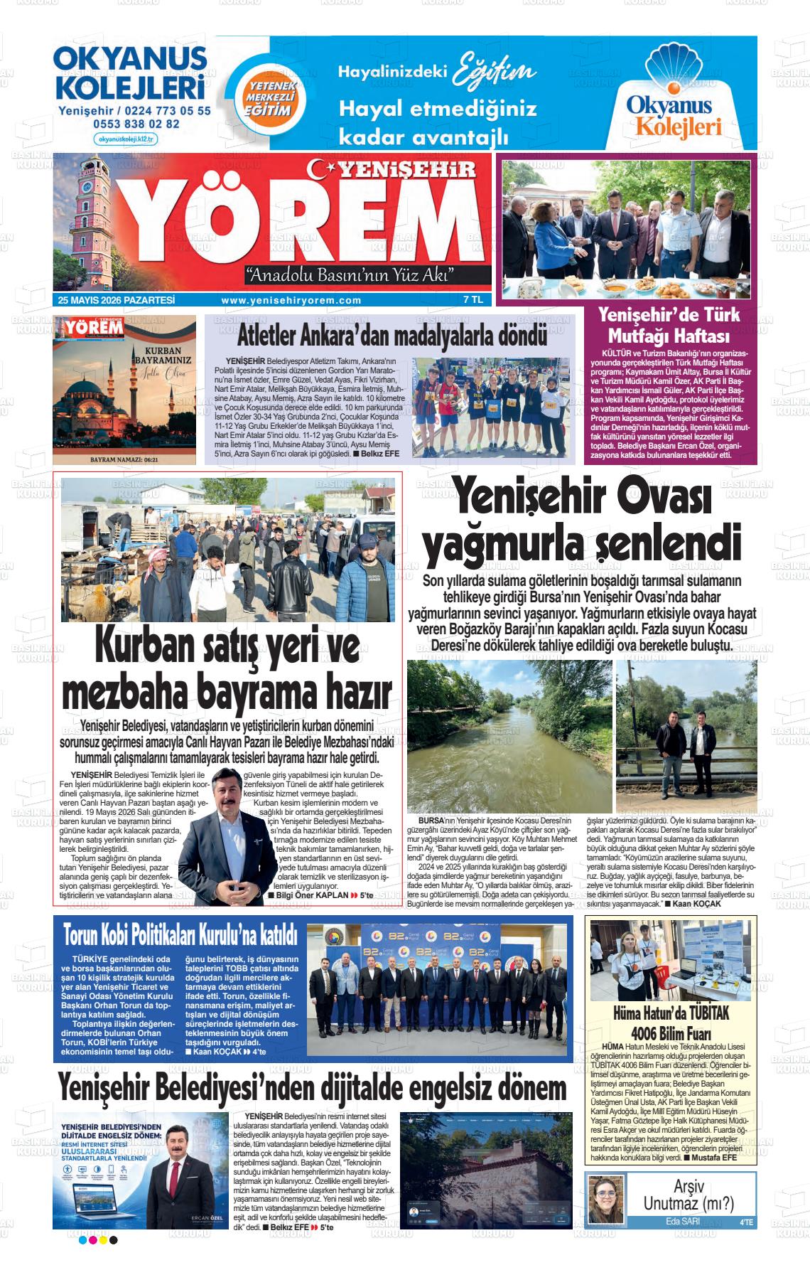 Bursa Yenisehiryorem 26.05.2026