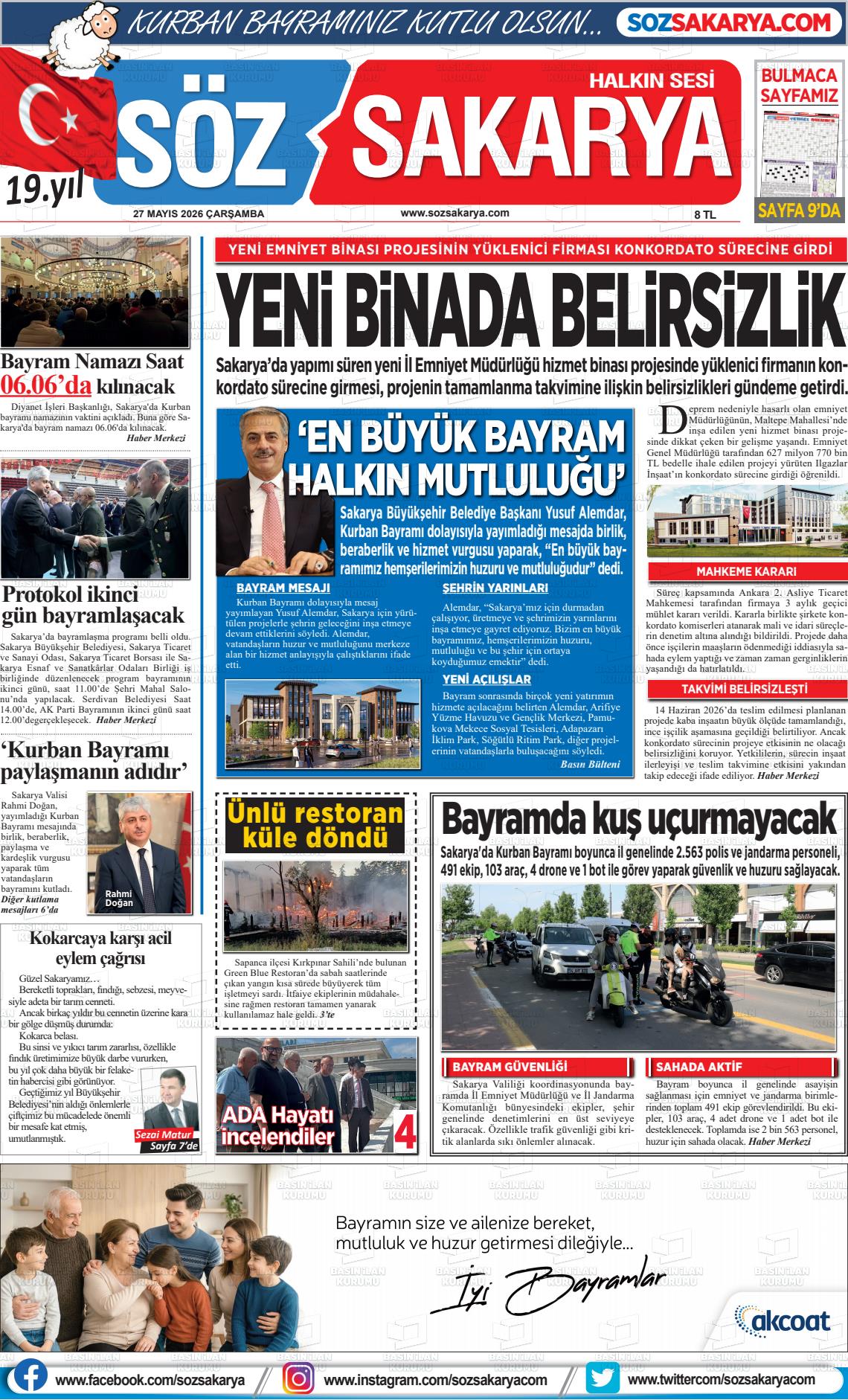 Sakarya Halk 27.05.2026