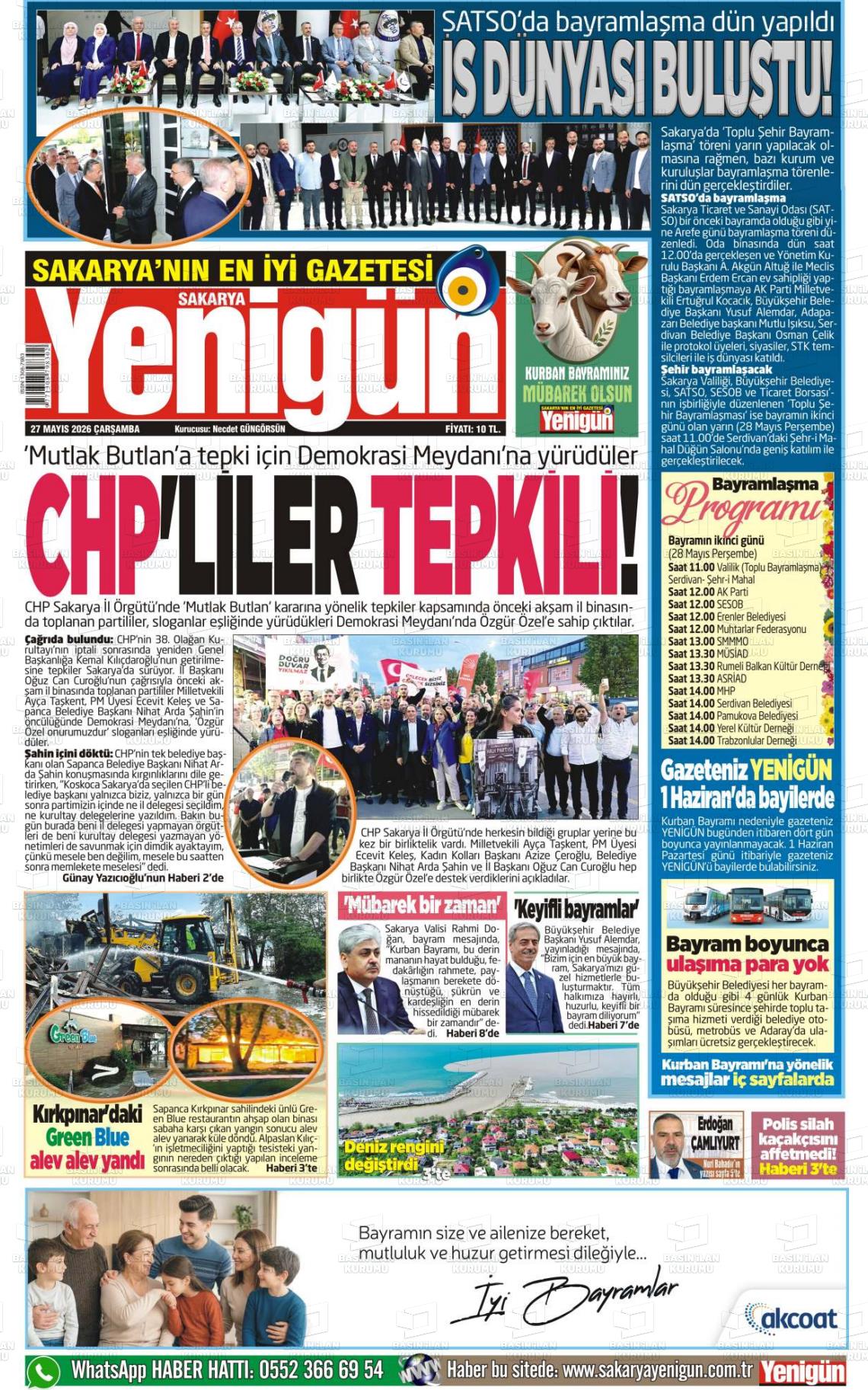 Sakarya Yenigun 27.05.2026