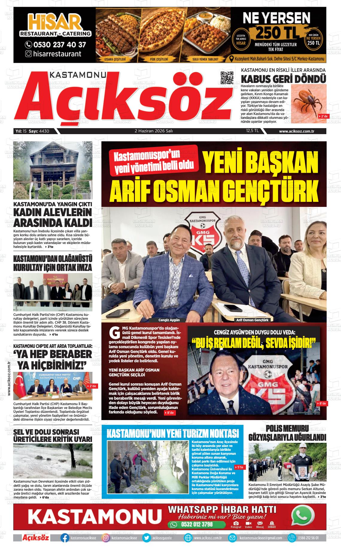Kastamonu Aciksoz 02.06.2026