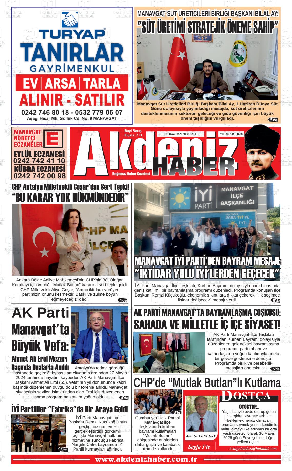 Antalya Akdenizhaber 02.06.2026