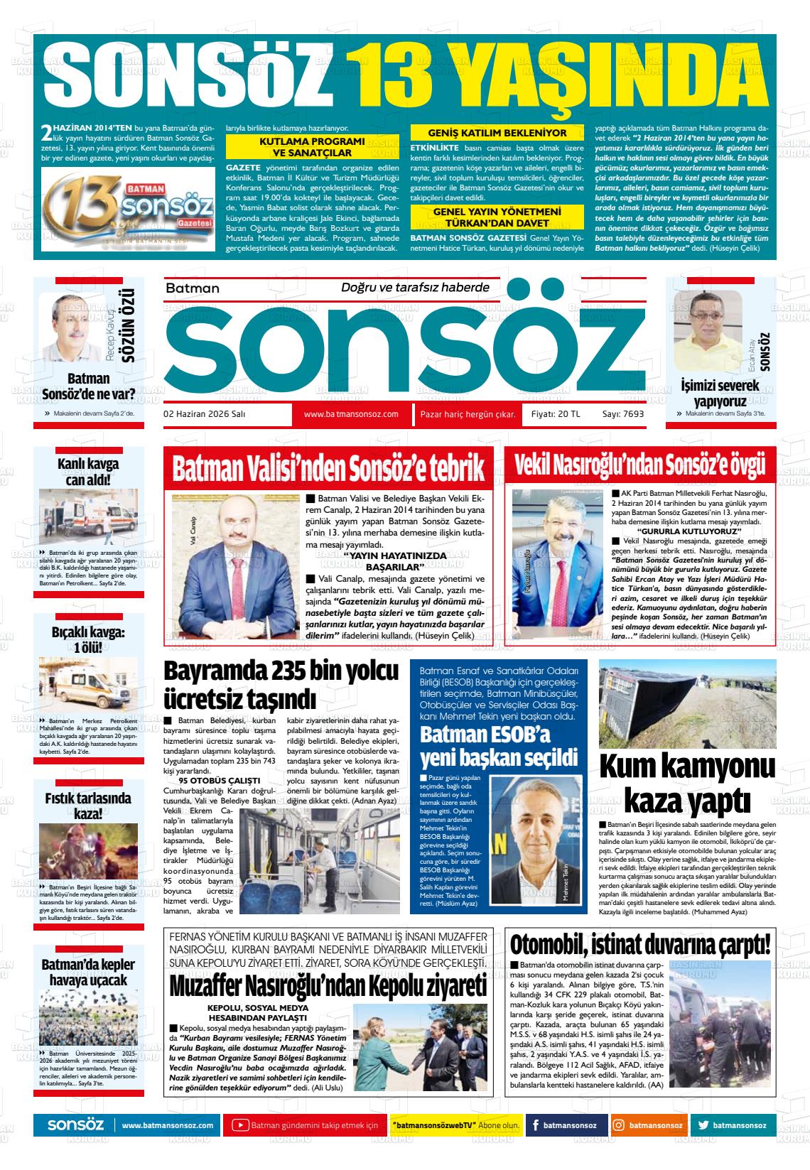 Batman Sonsoz 02.06.2026