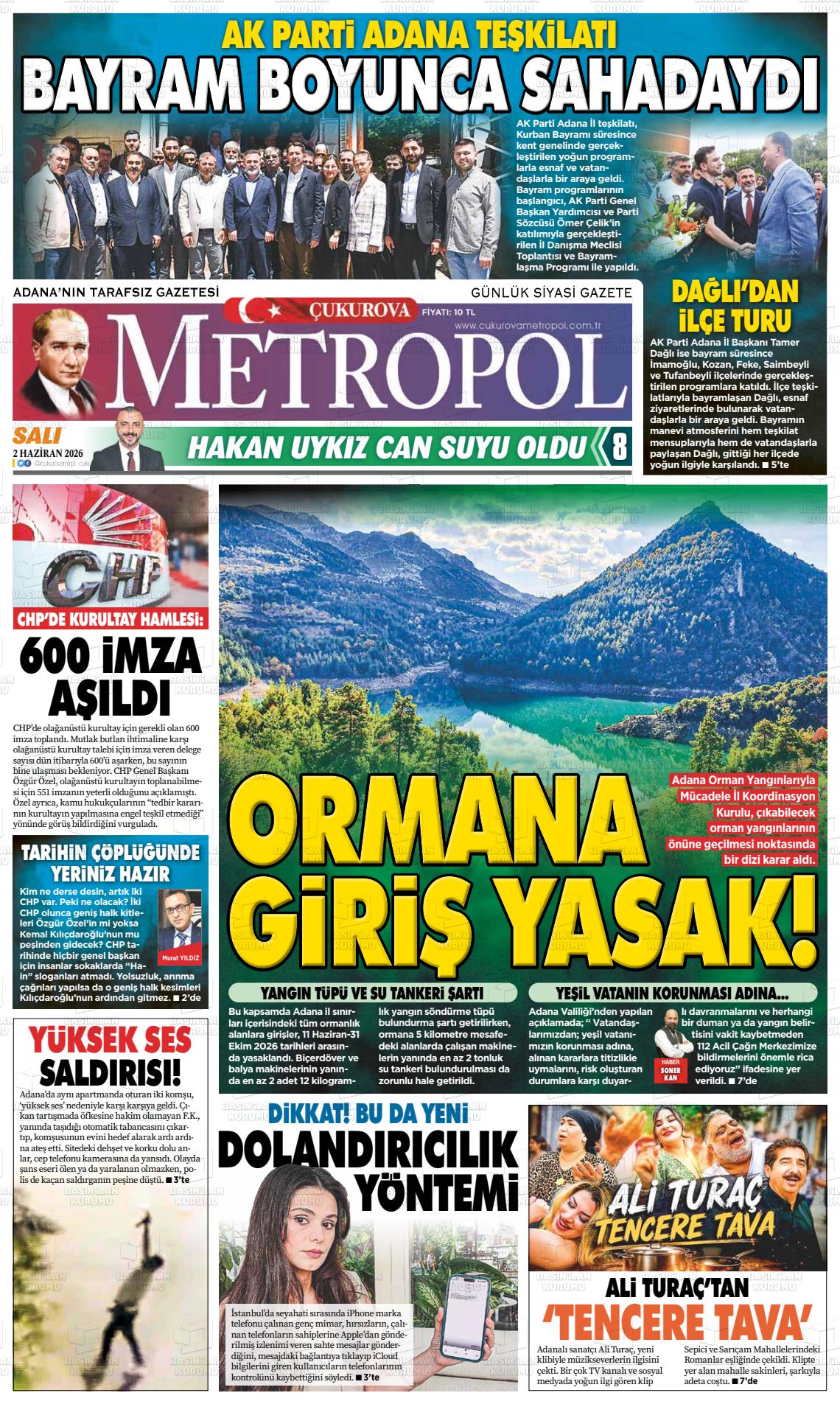 Adana Cukurovametropol 02.06.2026