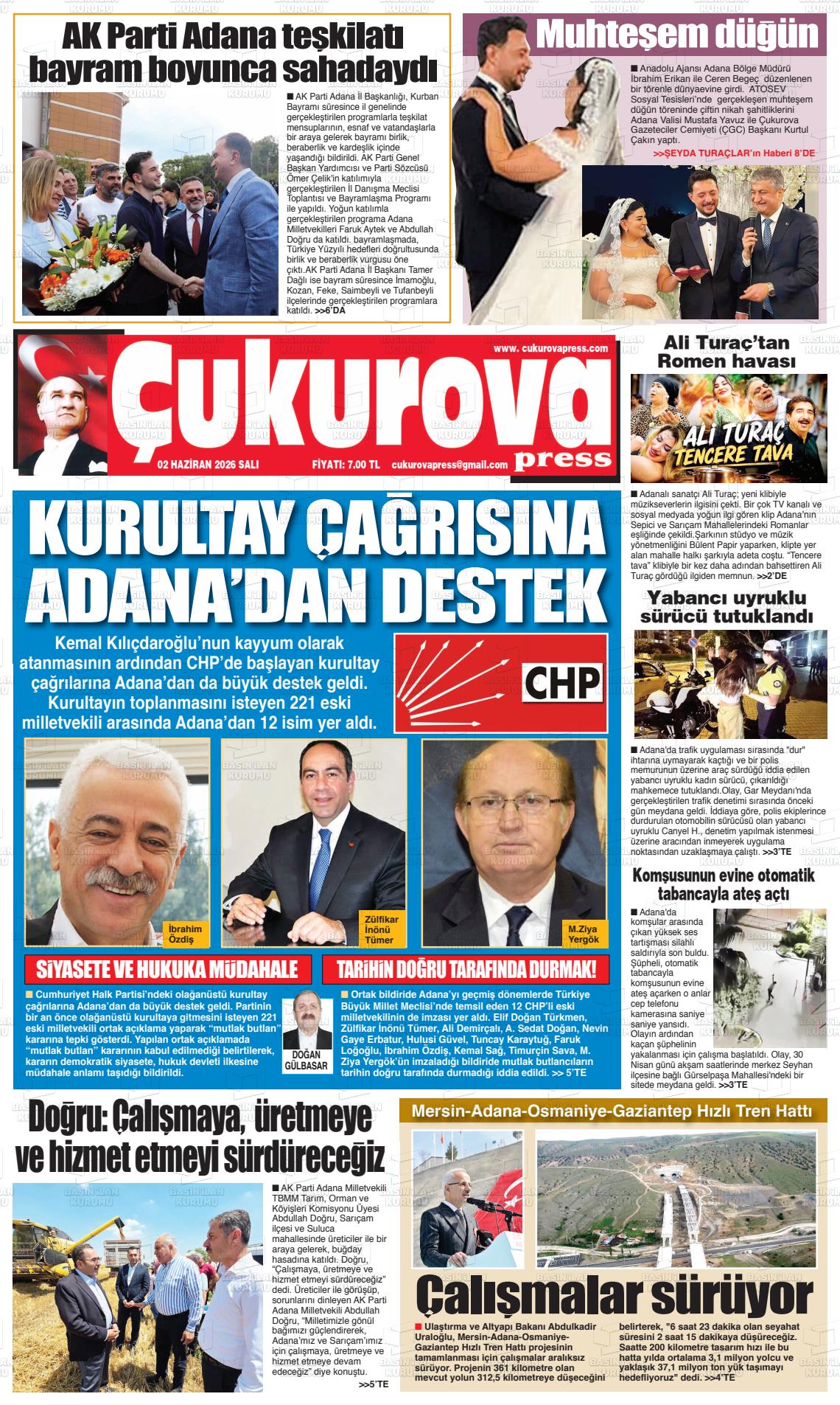 Adana Cukurovapress 02.06.2026