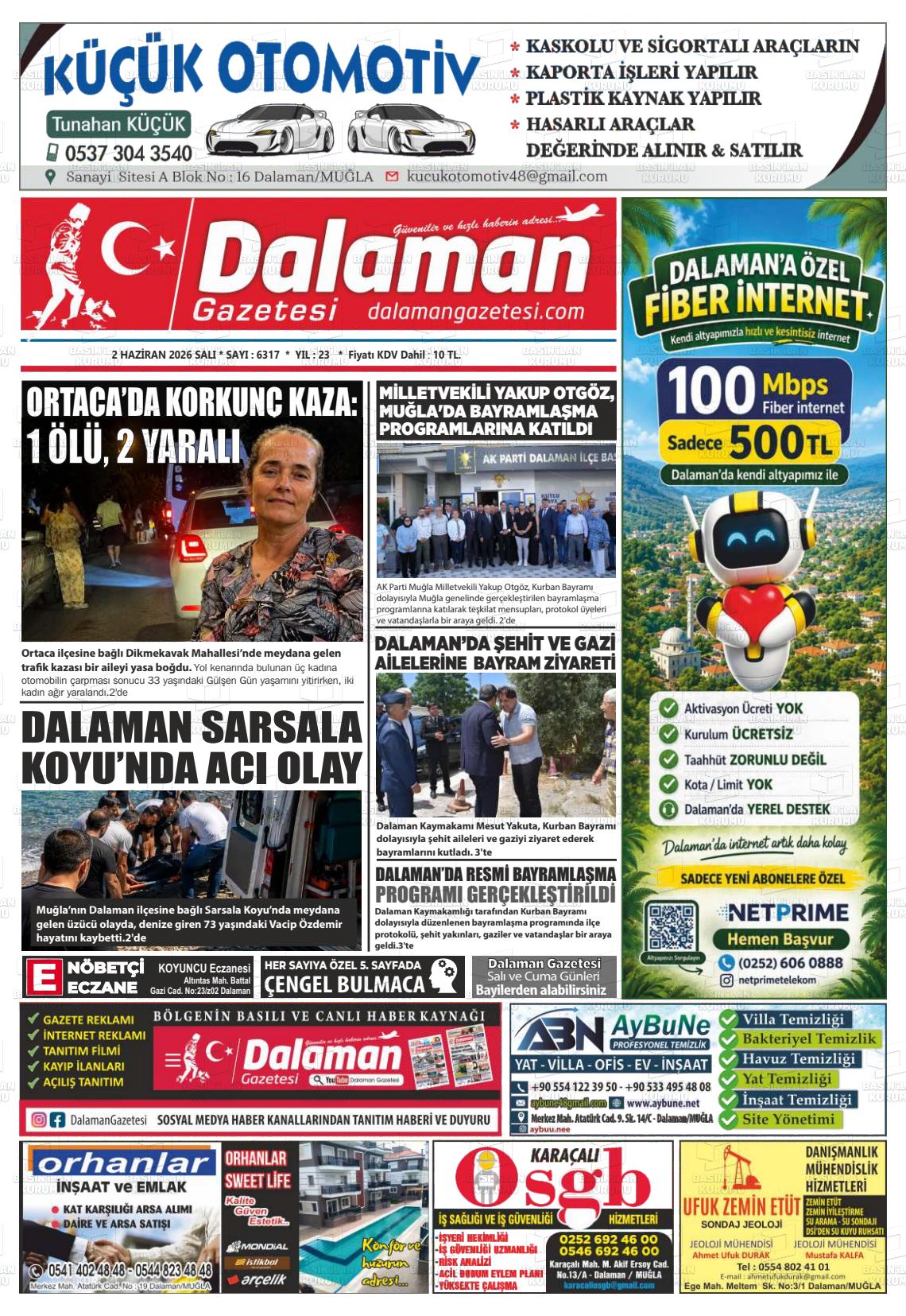 Mugla Dalaman 02.06.2026
