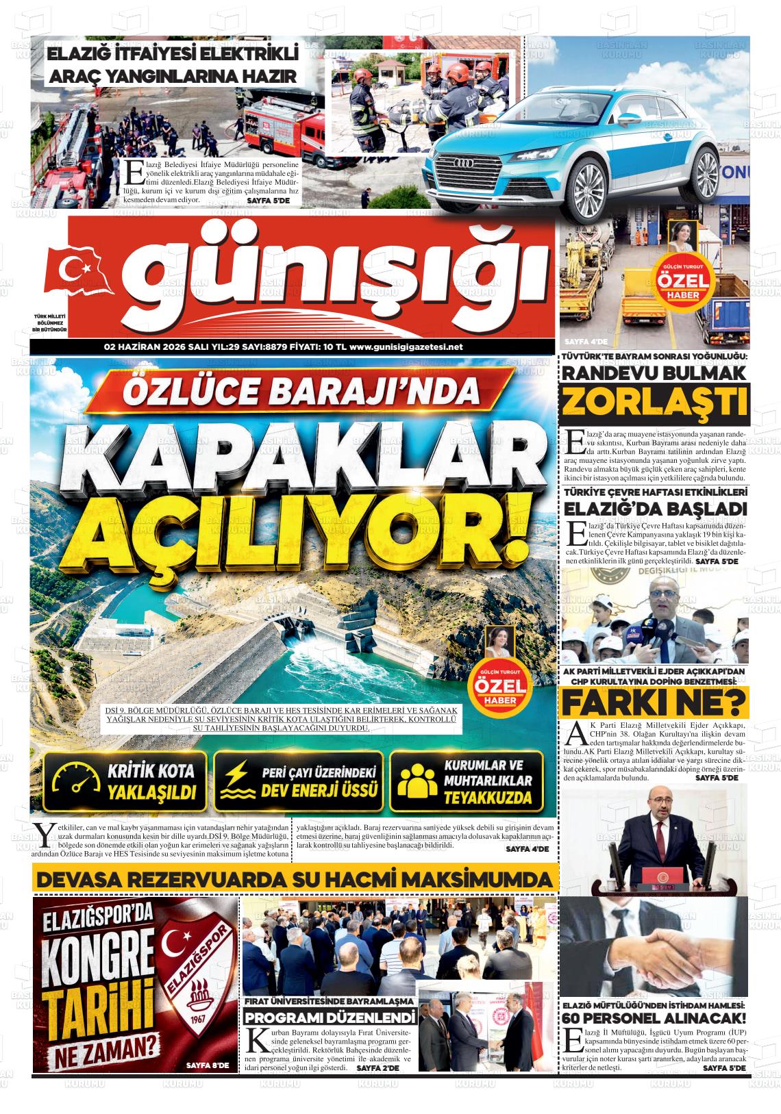 Elazig Gunisigi 02.06.2026