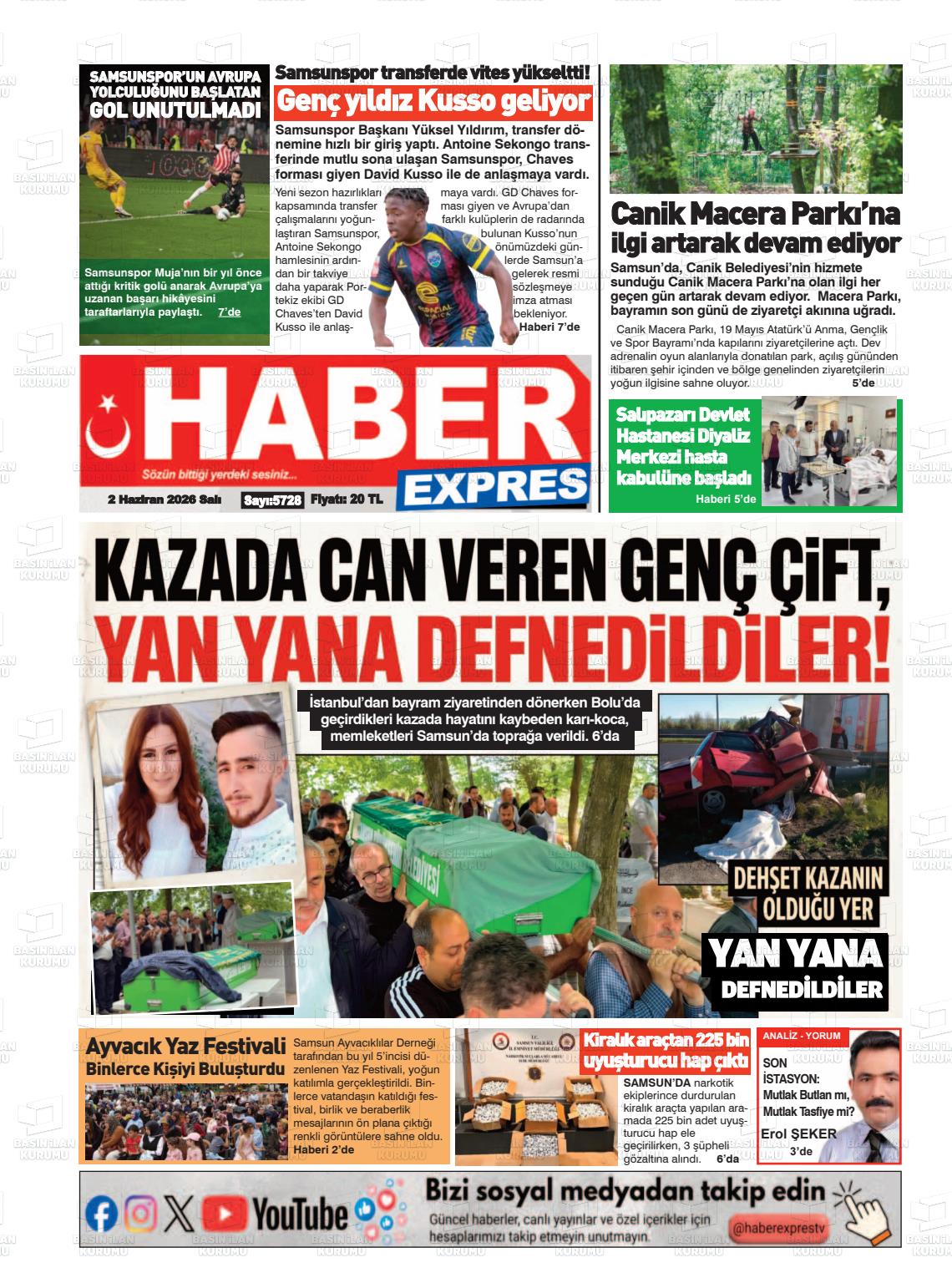 Samsun Haberexpres 02.06.2026
