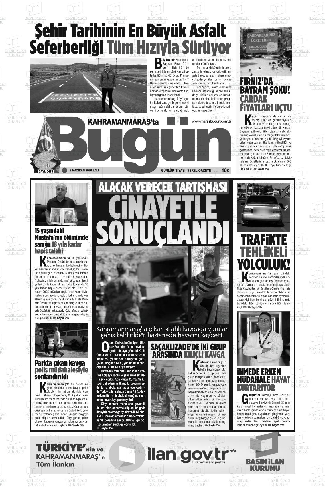 Kahramanmaras Tabugun 02.06.2026
