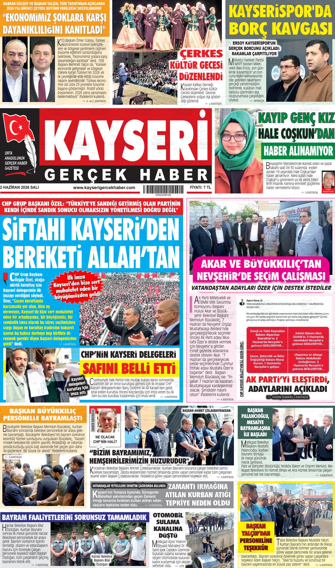Kayseri Starhaber 02.06.2026