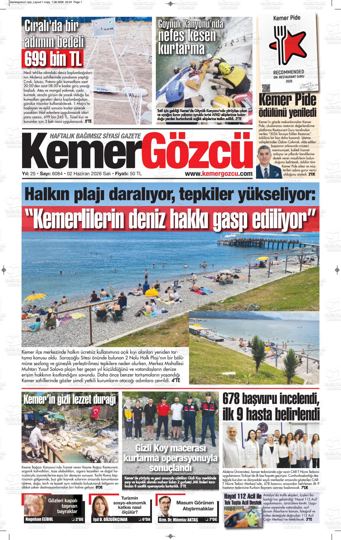Antalya Kemergozcu 02.06.2026