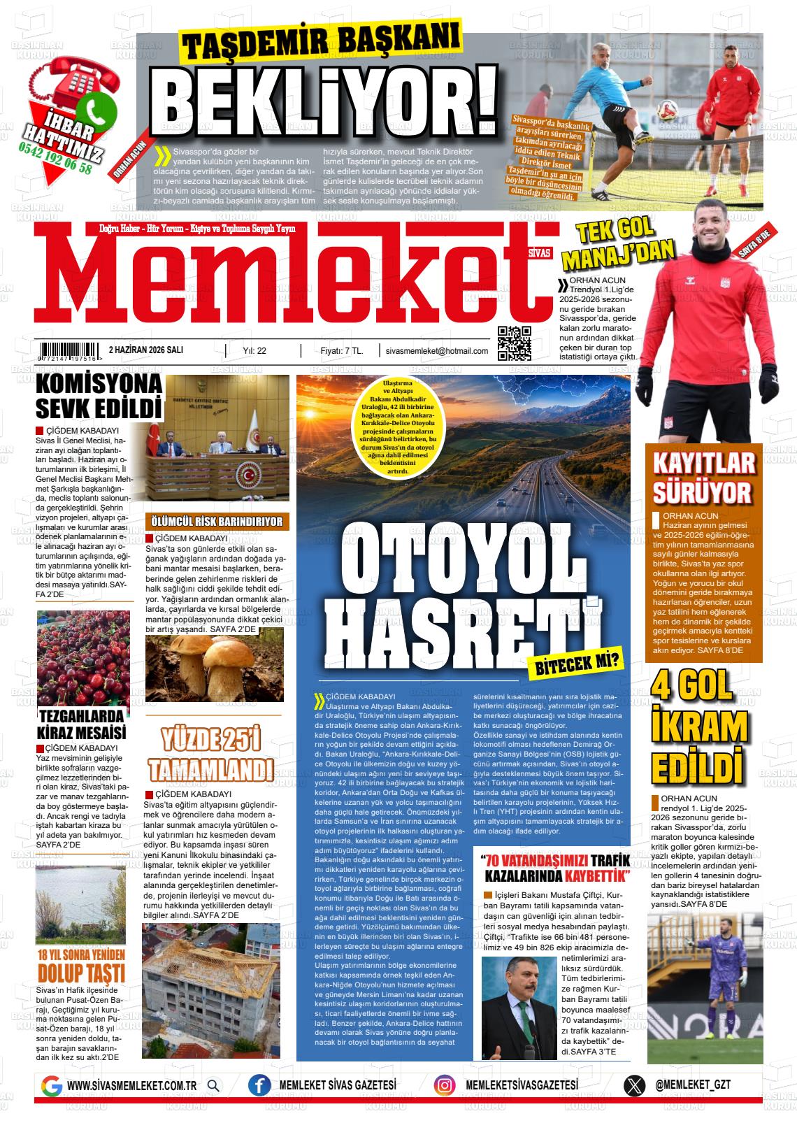 Sivas Memleket 02.06.2026