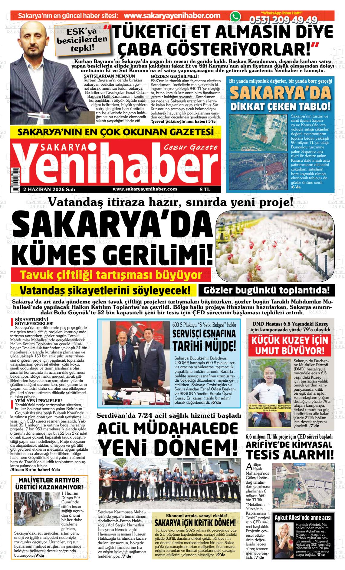 Sakarya Yenihaber 02.06.2026