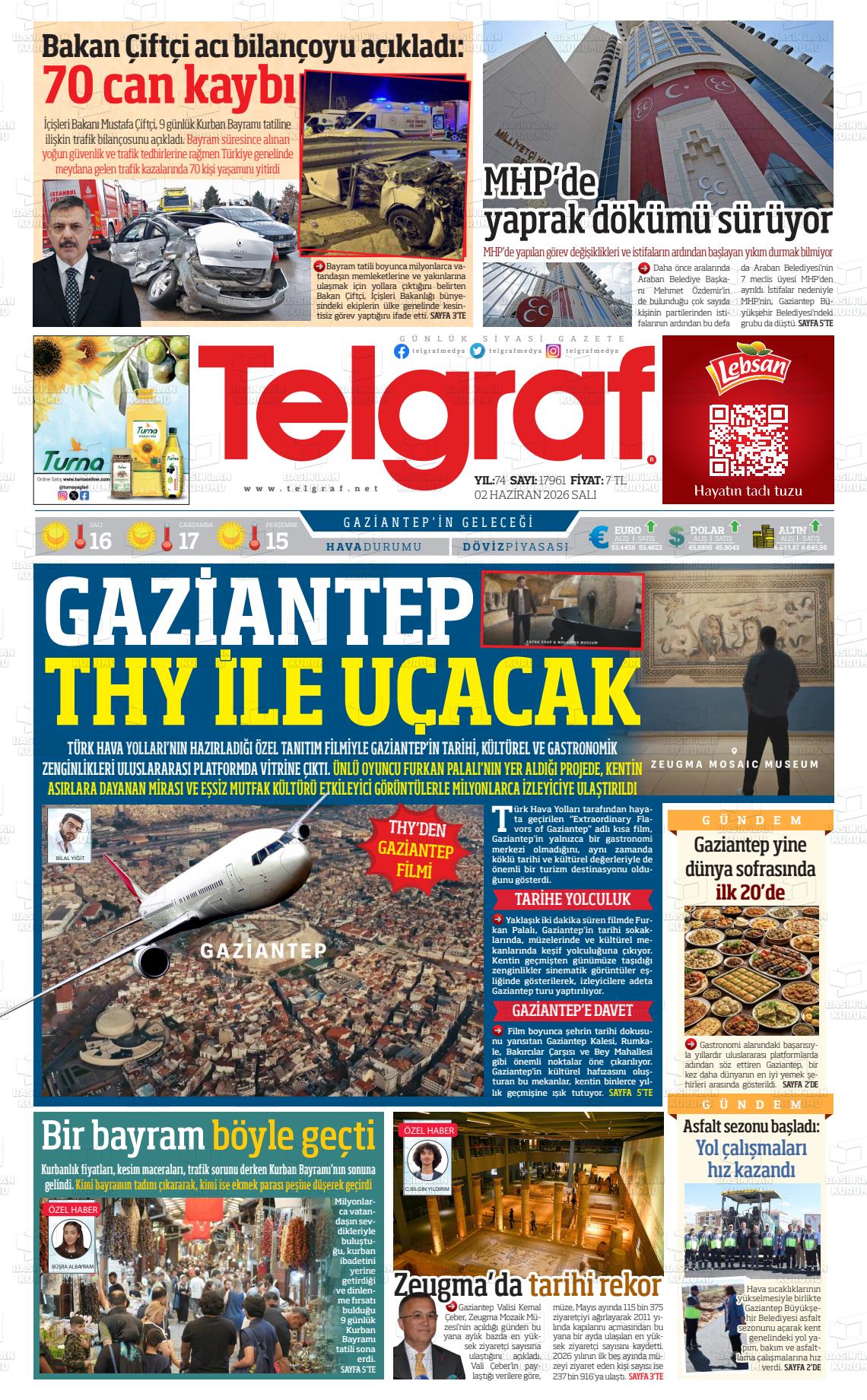 Gaziantep Telgraf 02.06.2026