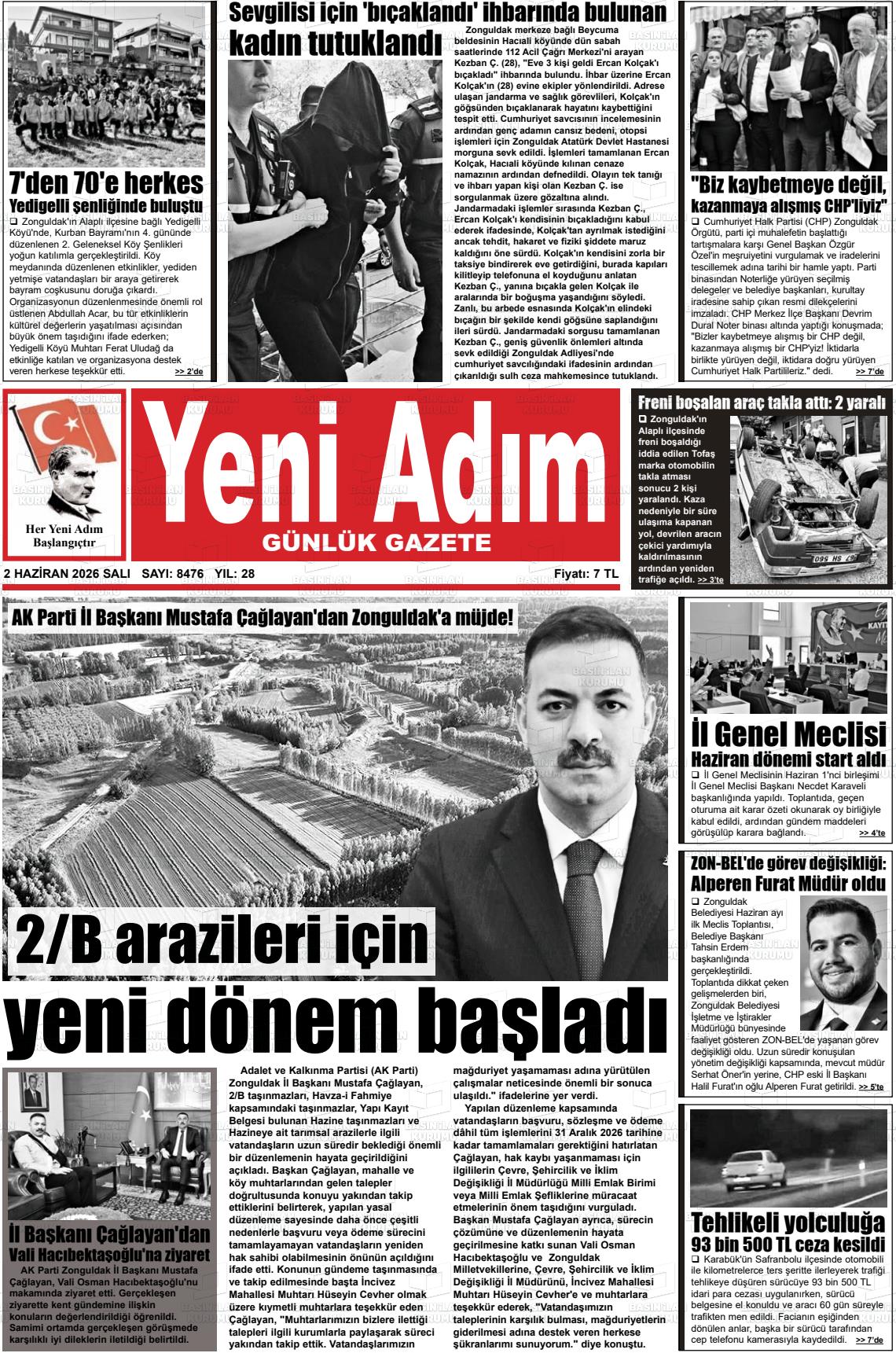 Zonguldak Yeniadim 02.06.2026