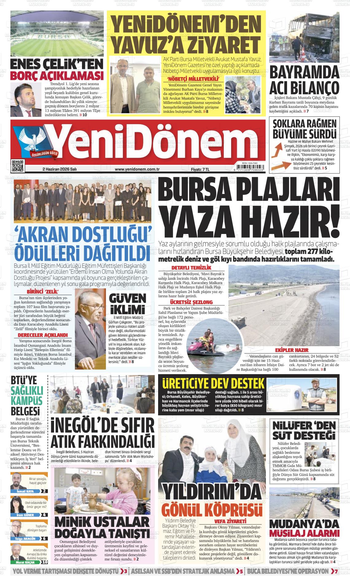 Bursa Yenidonem 02.06.2026