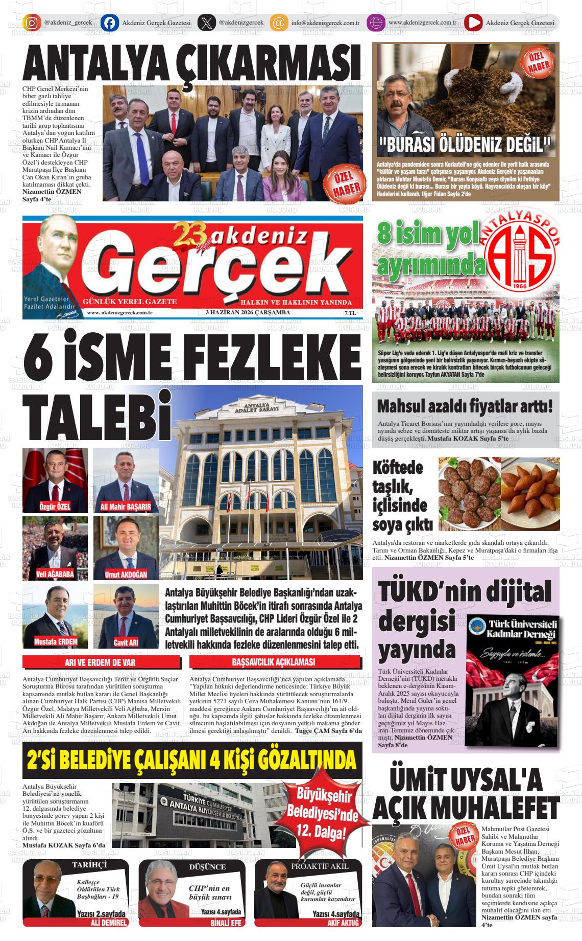 Antalya Akdenizgercek 03.06.2026