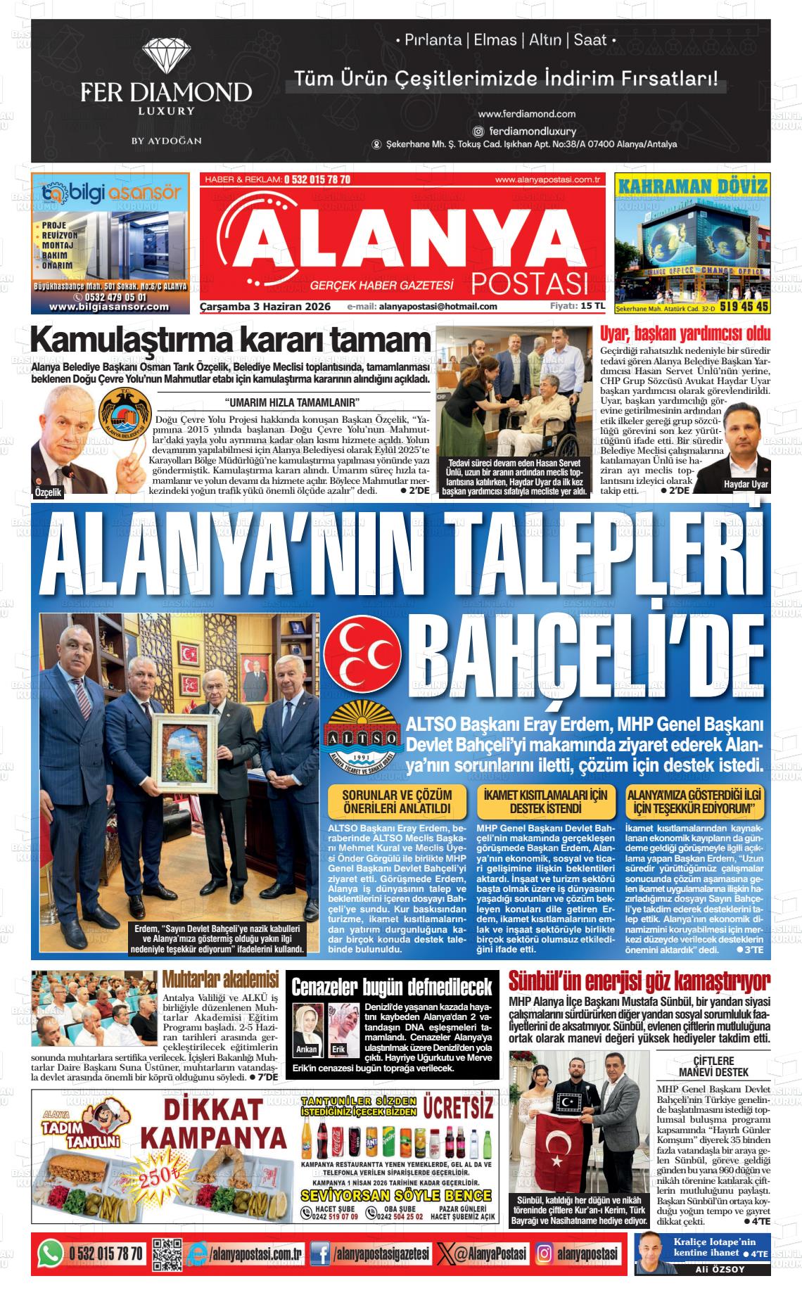 Antalya Alanyapostasi 03.06.2026