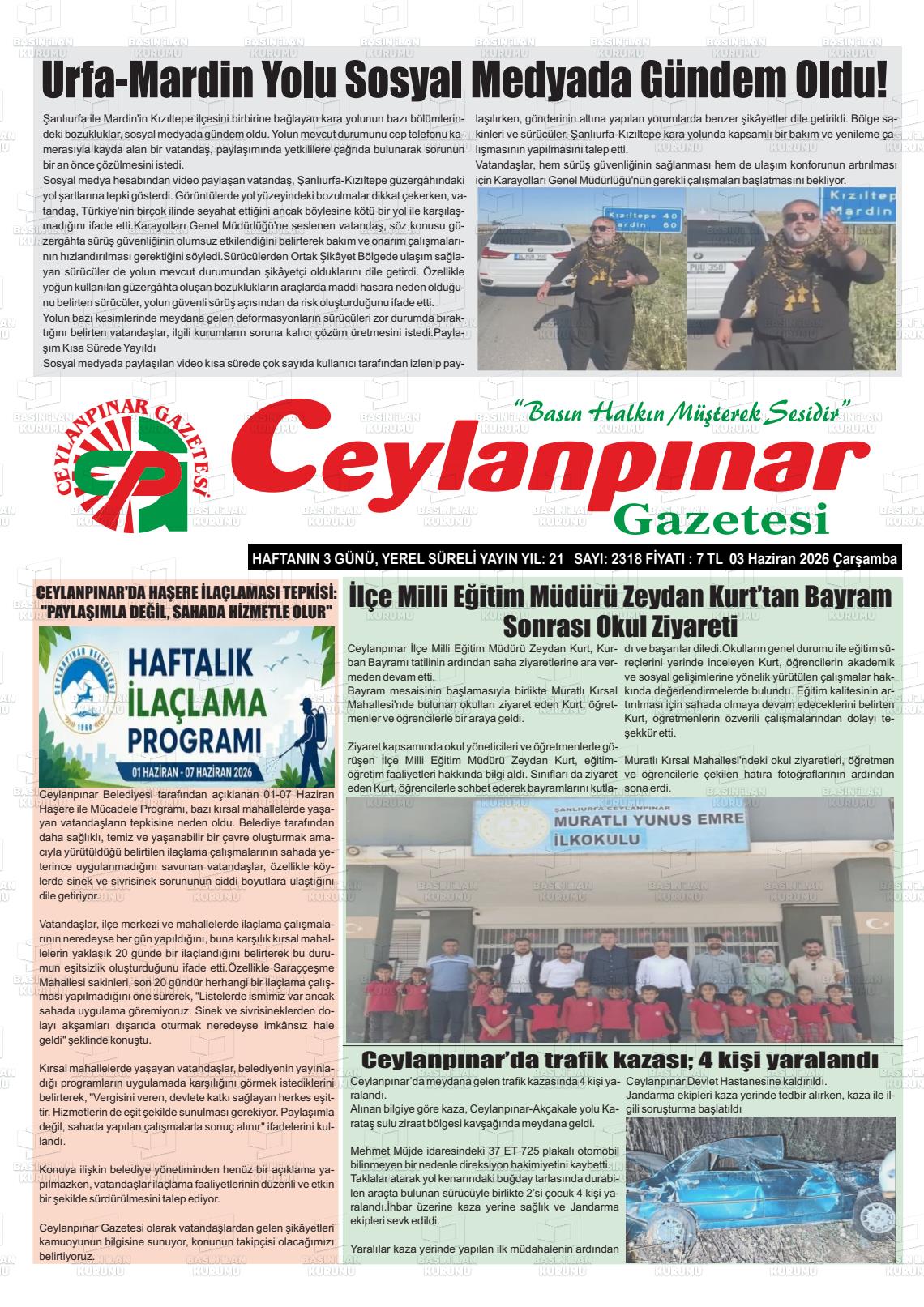 Sanliurfa Ceylanpinar 03.06.2026
