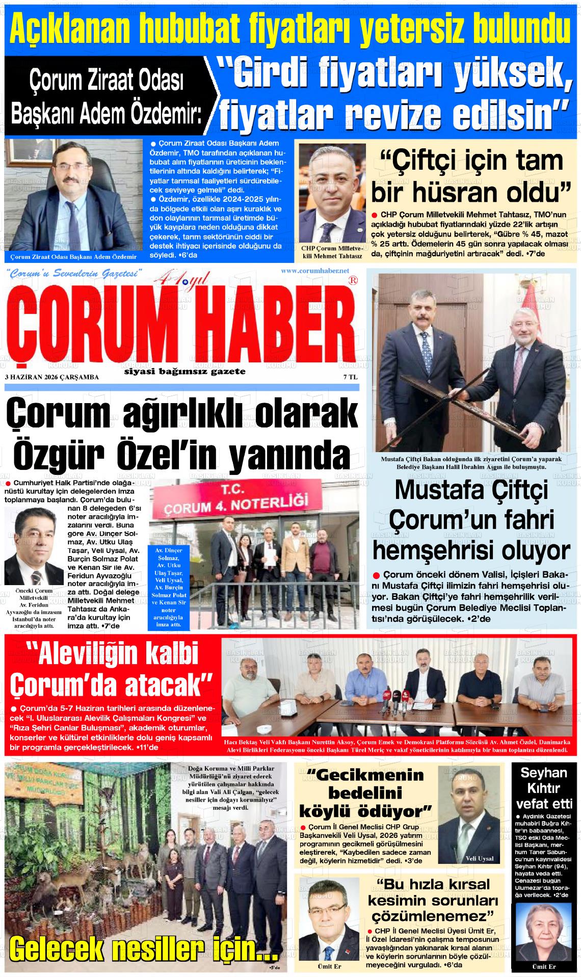 Corum Haber 03.06.2026