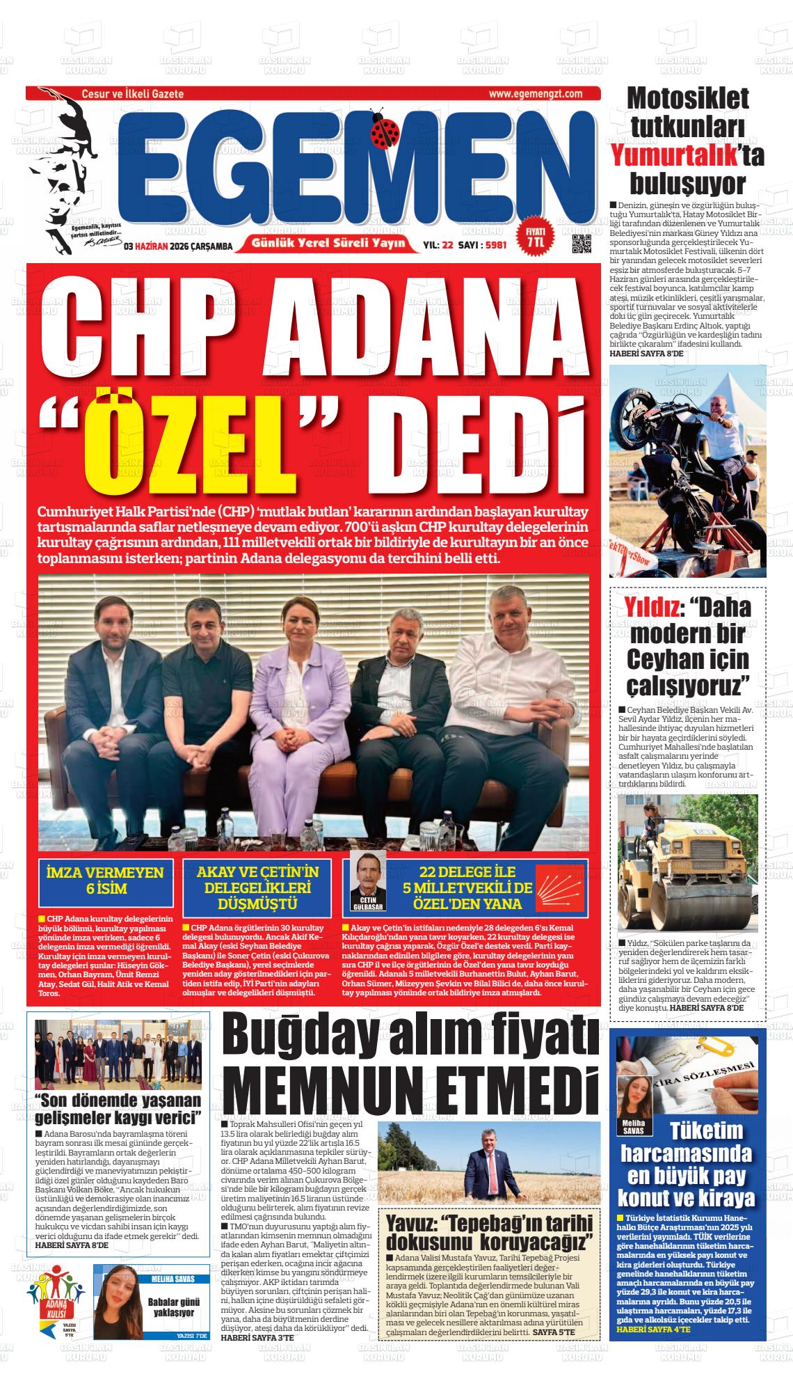Adana Egemen 03.06.2026