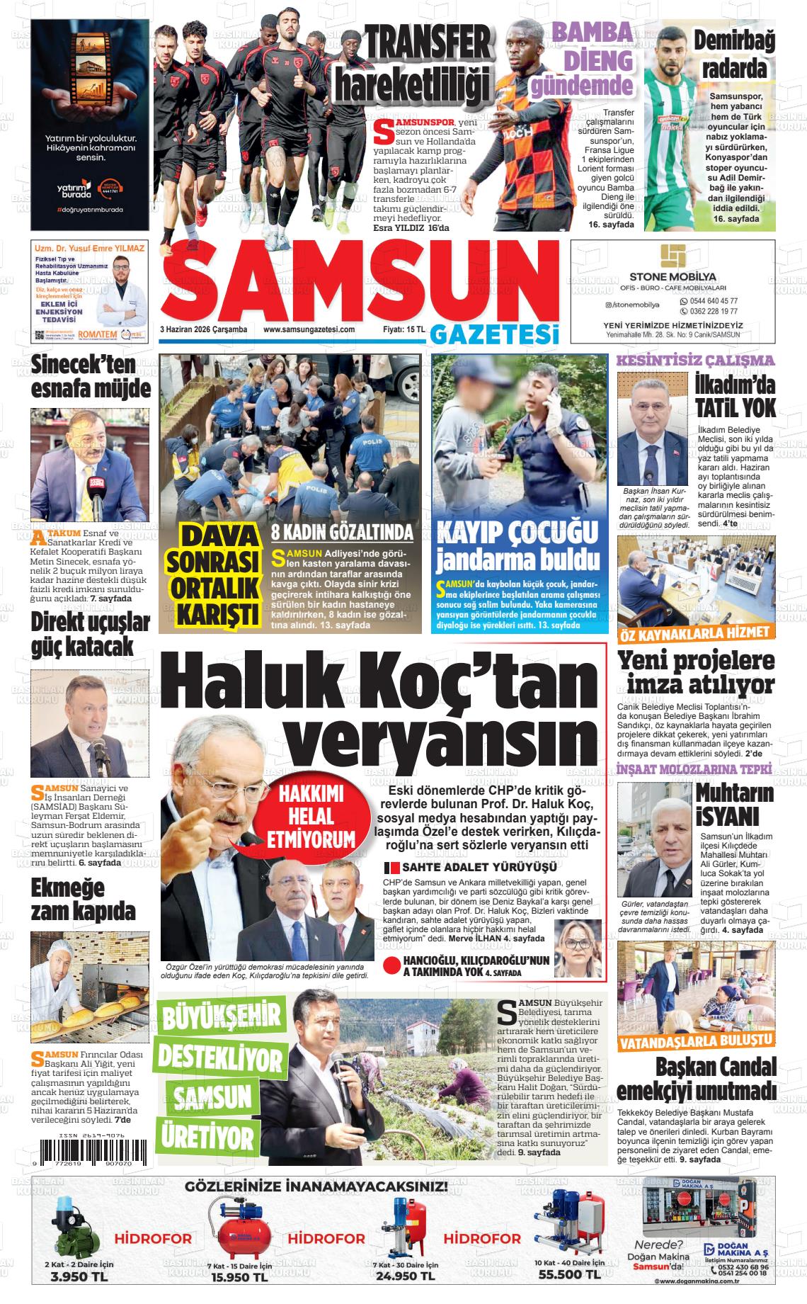 Samsun Ekip 03.06.2026