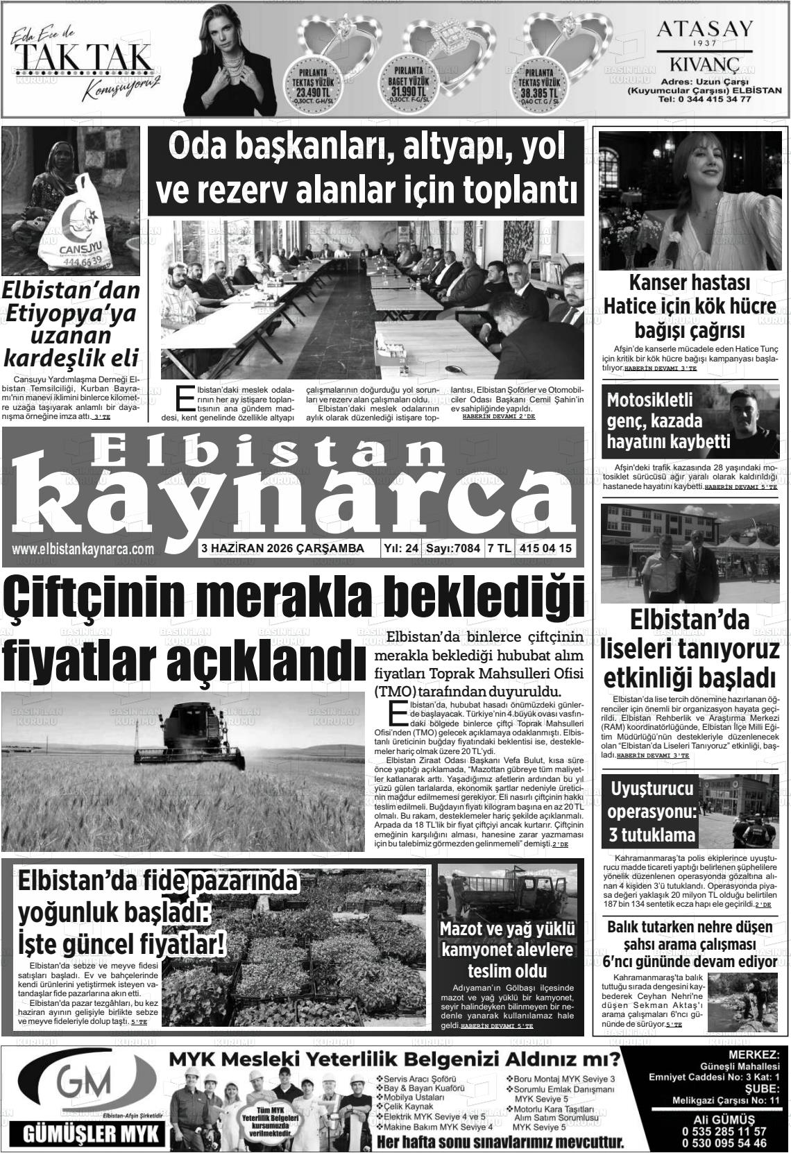 Kahramanmaras Elbistankaynarca 03.06.2026